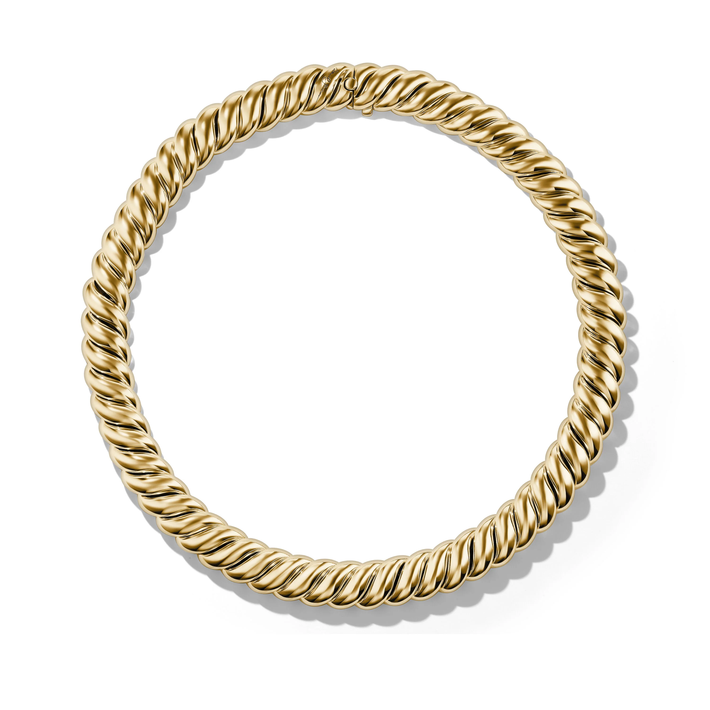 David Yurman Sculpted Cable Necklace In 18k Yellow Gold, 14mm