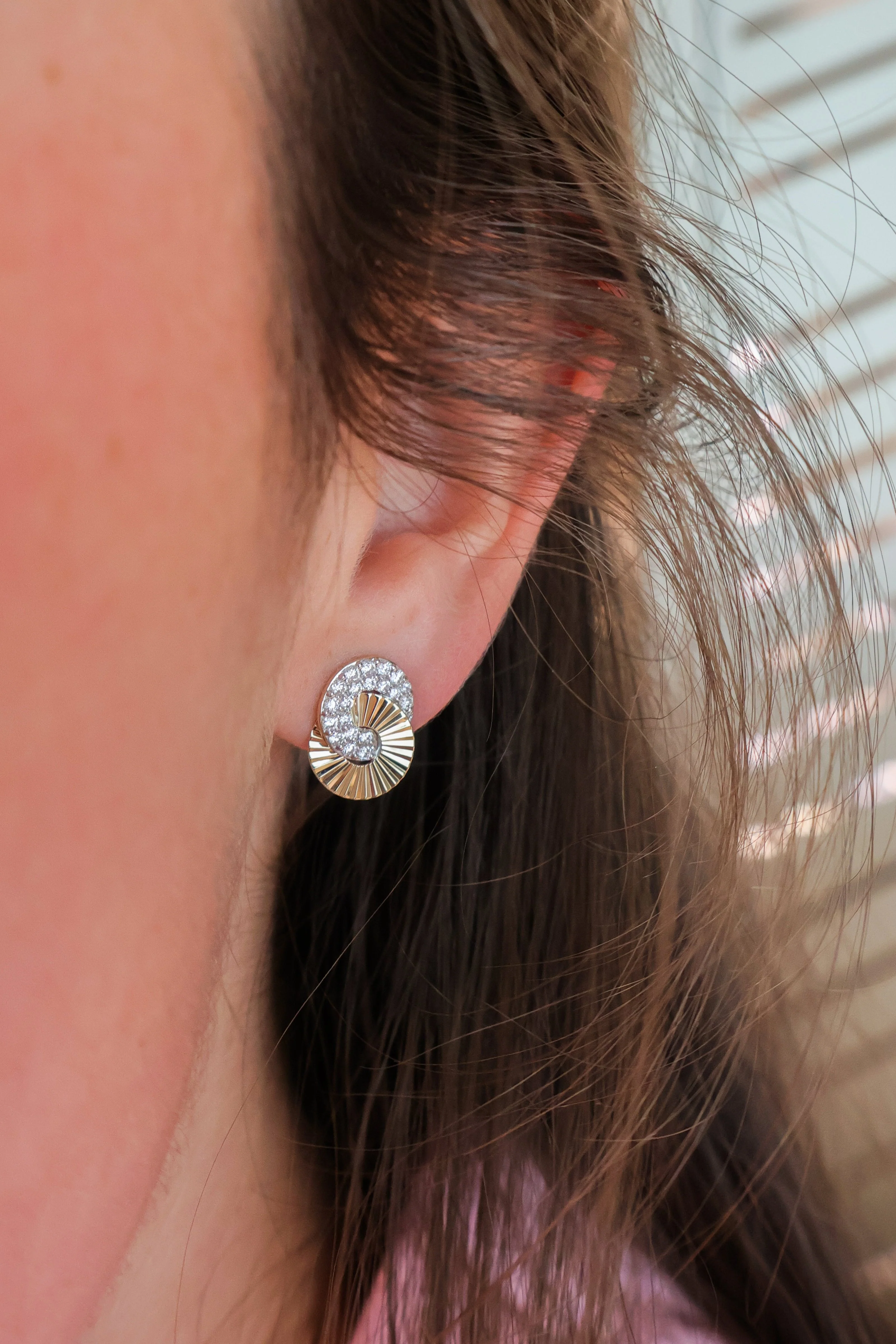 Phillips House 14k Yellow Gold Aura Diamond Earrings - Image 2