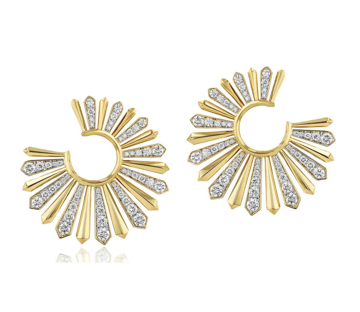 Phillips House 14k Yellow Gold Aura Diamond Earrings
