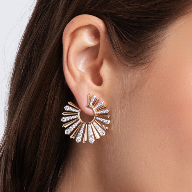 Phillips House 14k Yellow Gold Aura Diamond Earrings - Image 2