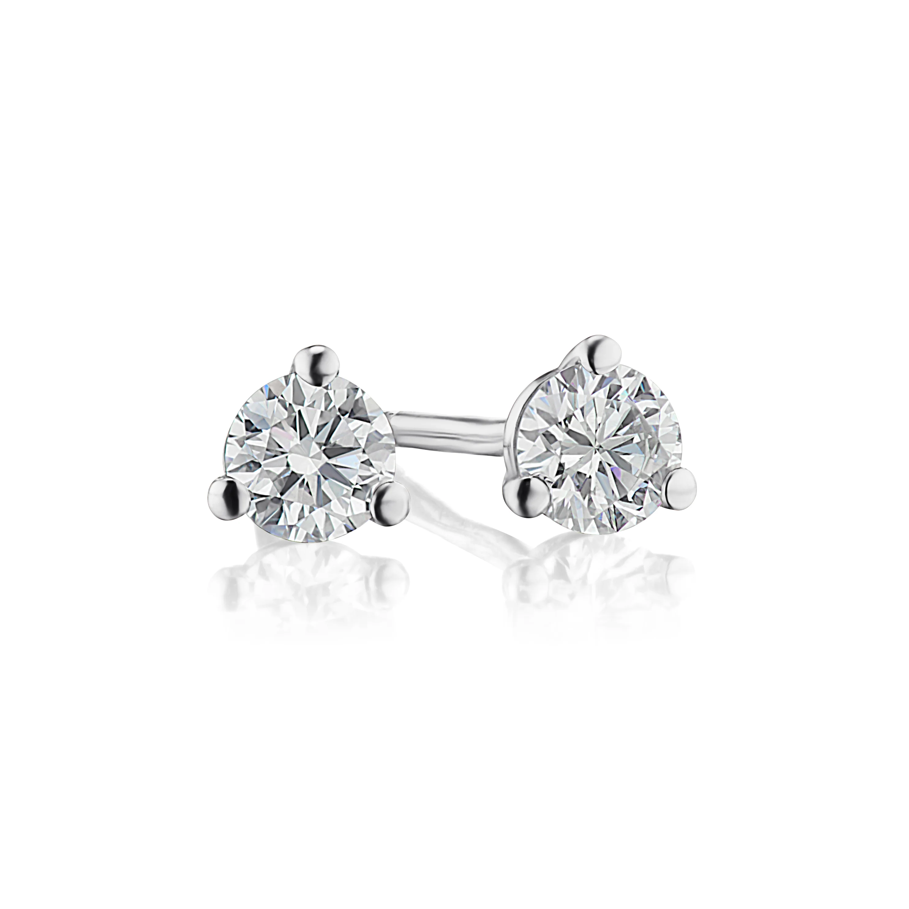 18k White Gold 0.24ctw Diamond Martini Stud Earrings