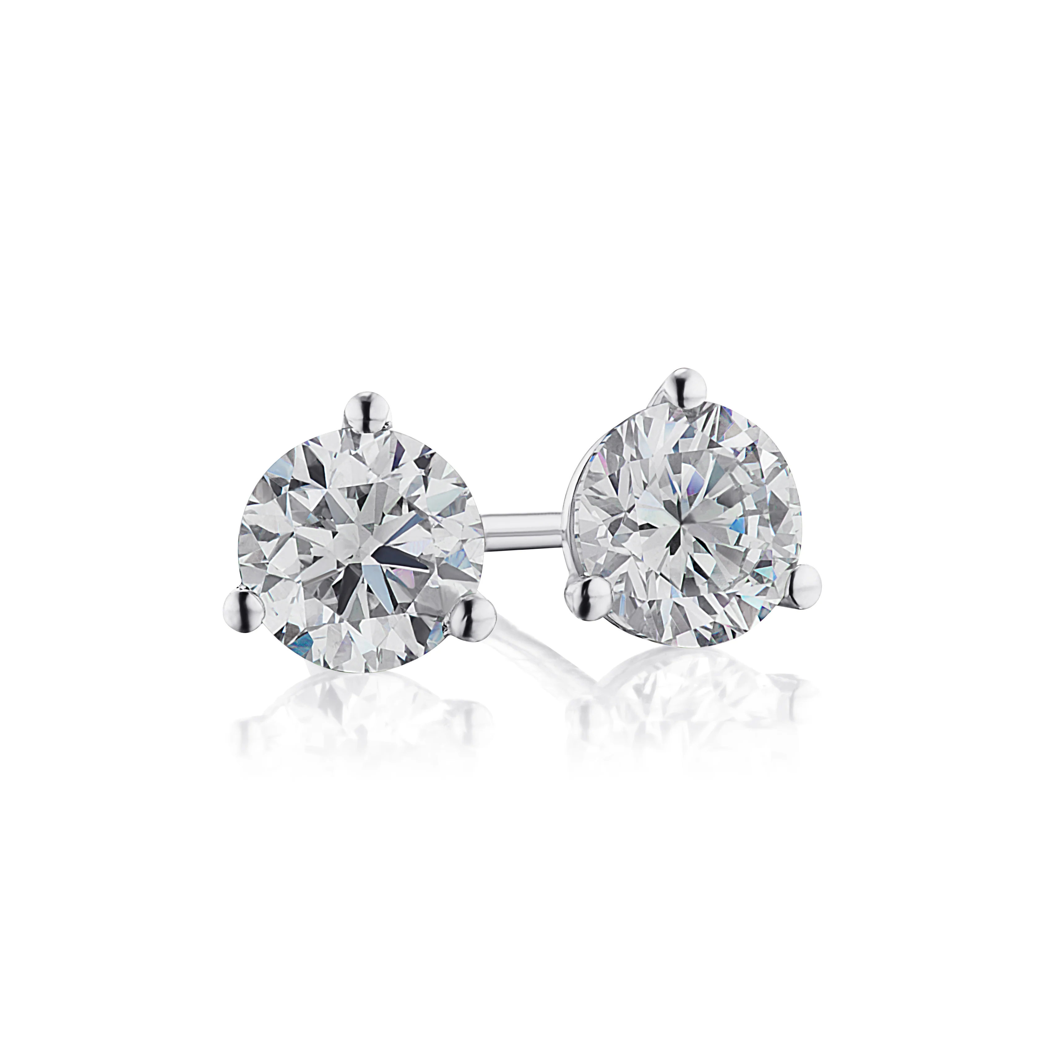 18k White Gold 0.80ctw Diamond Martini Stud Earrings