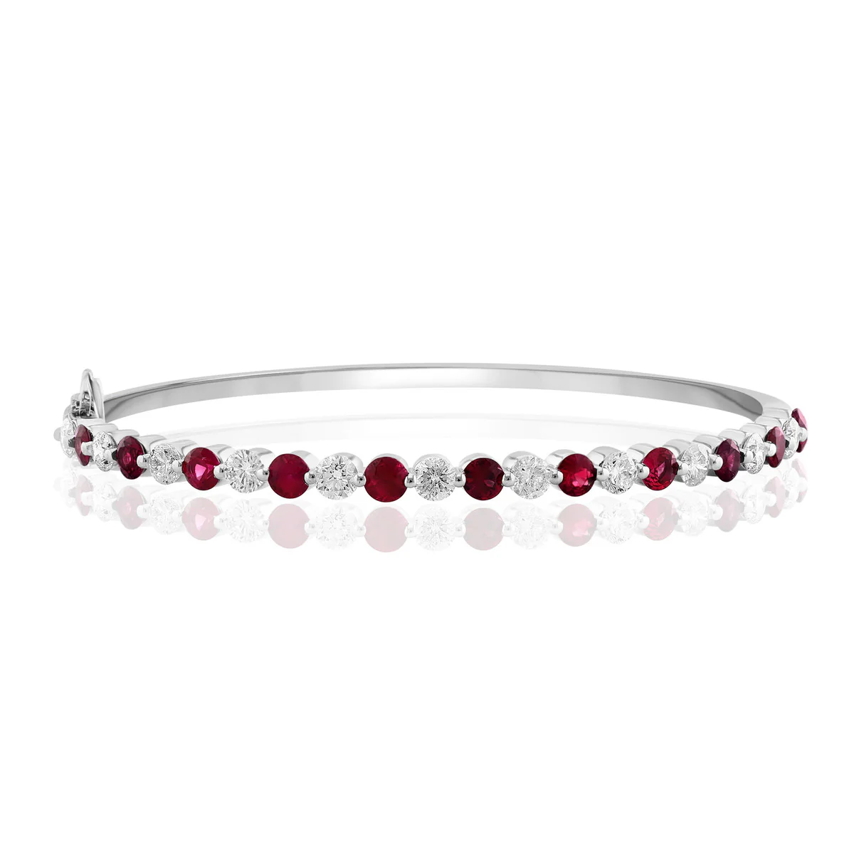 Brown & Co. 18k White Gold Ruby & Diamond Bracelet