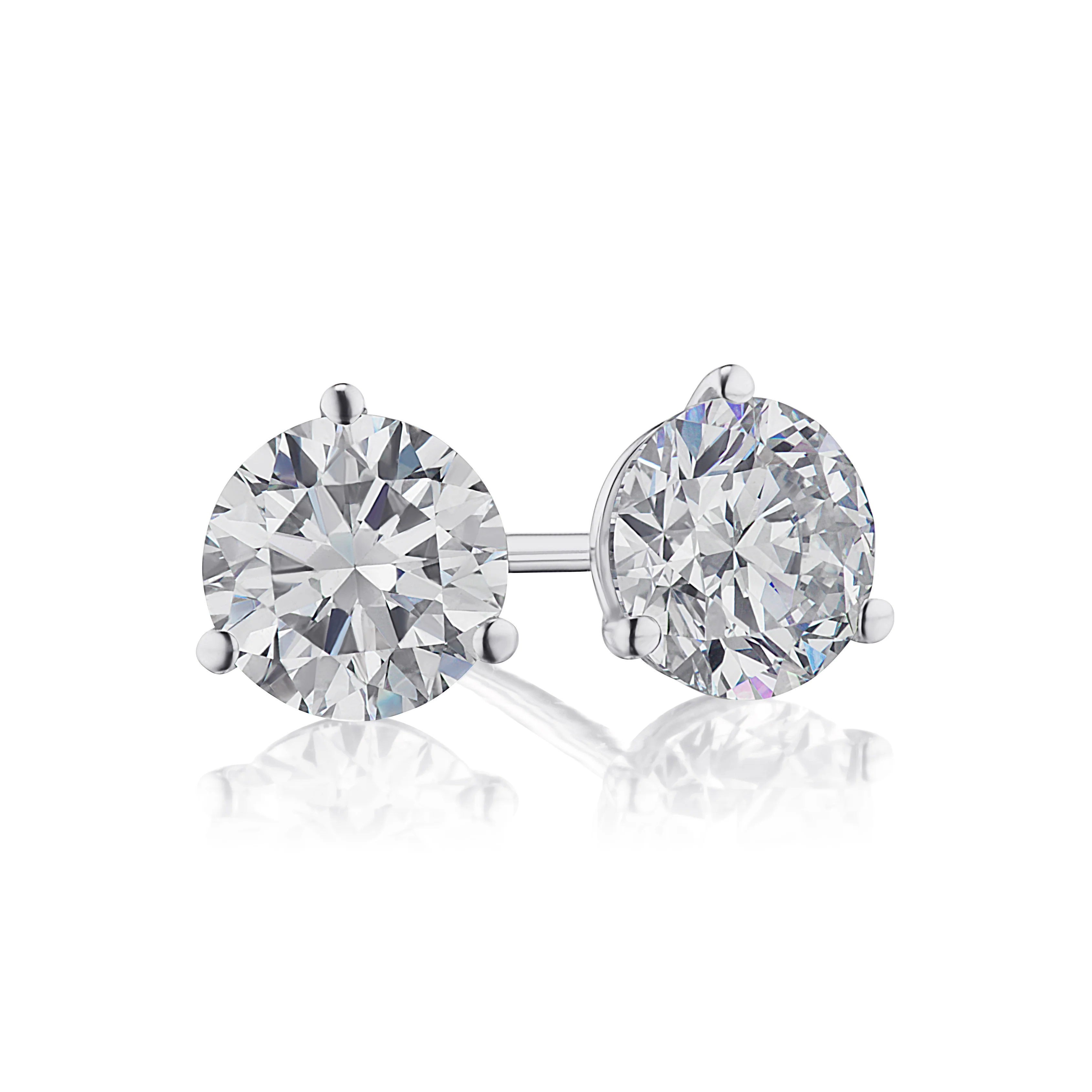 18k White Gold 1.20ctw Diamond Martini Stud Earrings