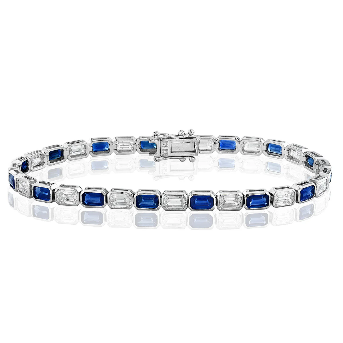 Brown & Co. 18k White Gold Sapphire & Diamond Bracelet