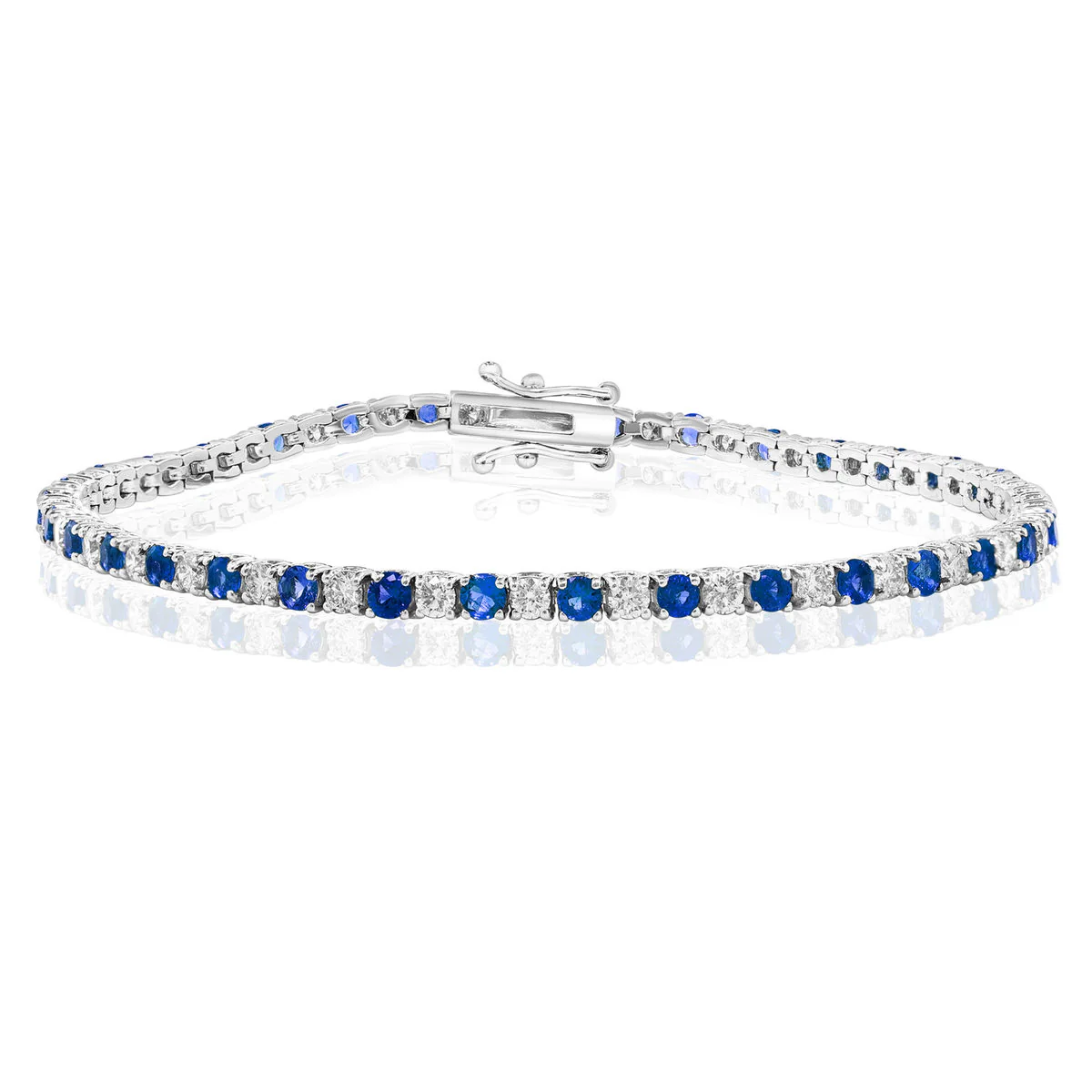 Brown & Co. 18K White Gold Sapphire & Diamond Bracelet