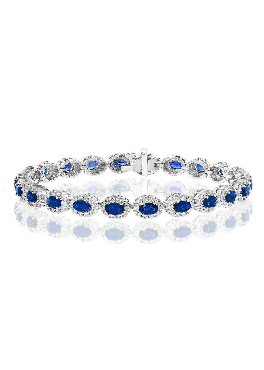 Brown & Co. 18k White Gold Sapphire & Diamond Bracelet