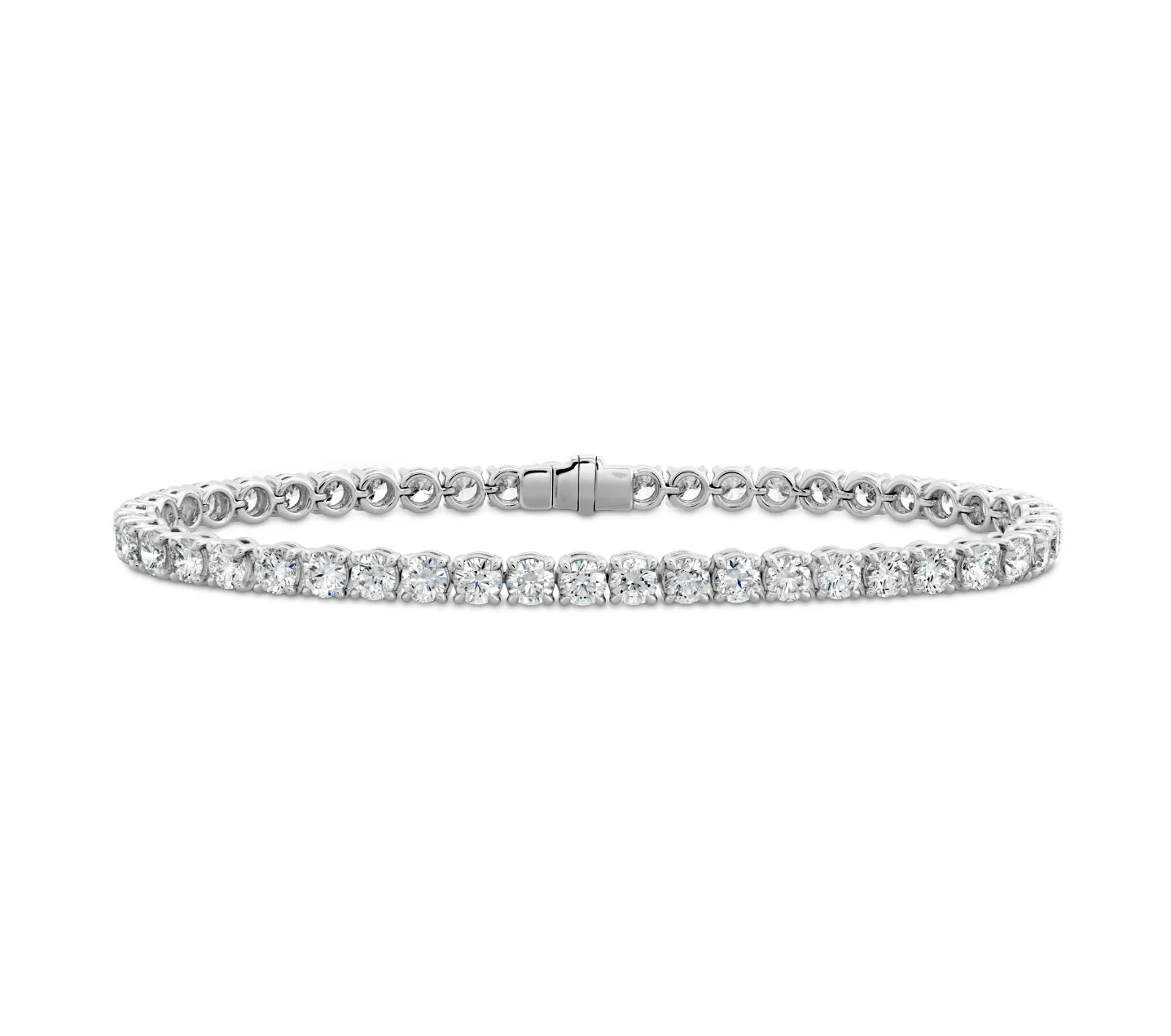 18K White Gold 4.43ctw Diamond Tennis Bracelet