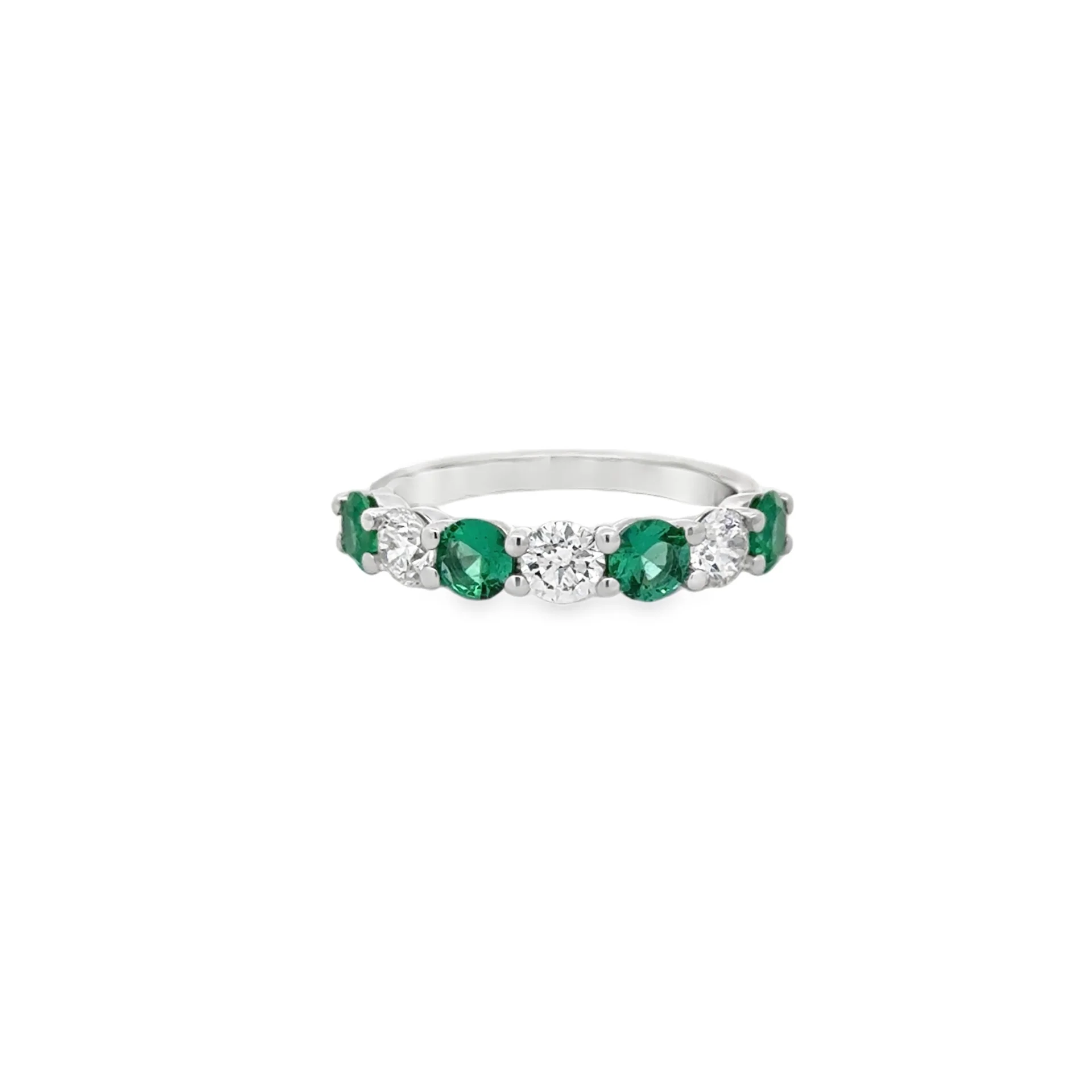 Brown & Co. 18K White Gold Diamond & Colored Gemstone Band