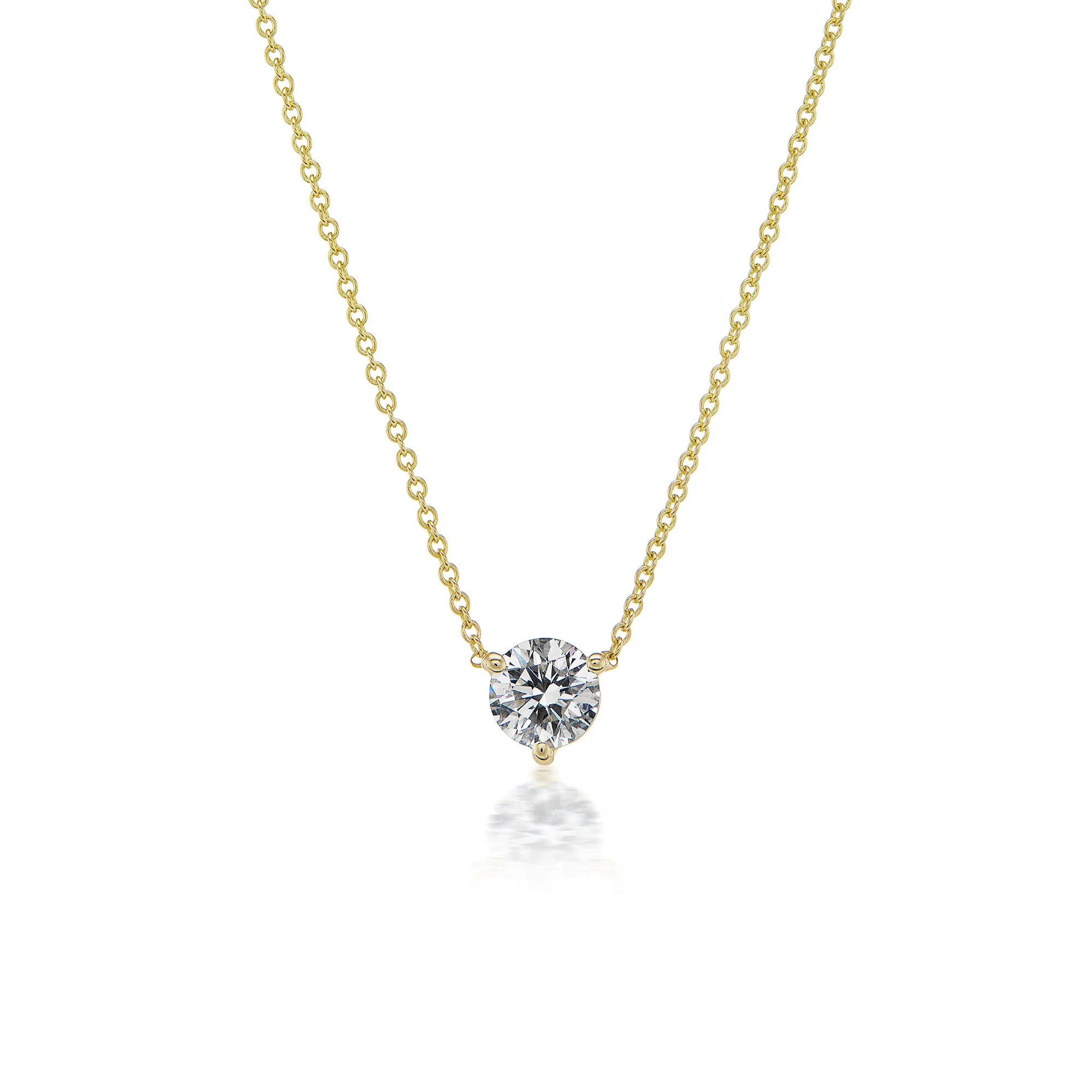 18k Yellow Gold 0.32ct Diamond Pendant Necklace