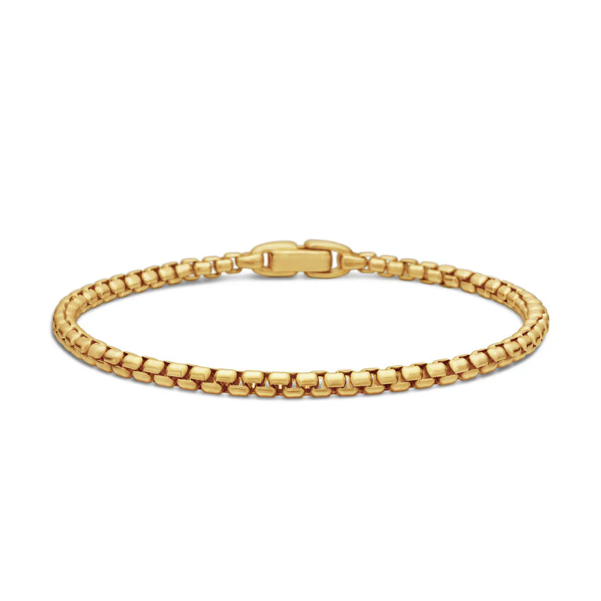 David Yurman Box Chain Bracelet In 18k Yellow Gold, 3.4mm