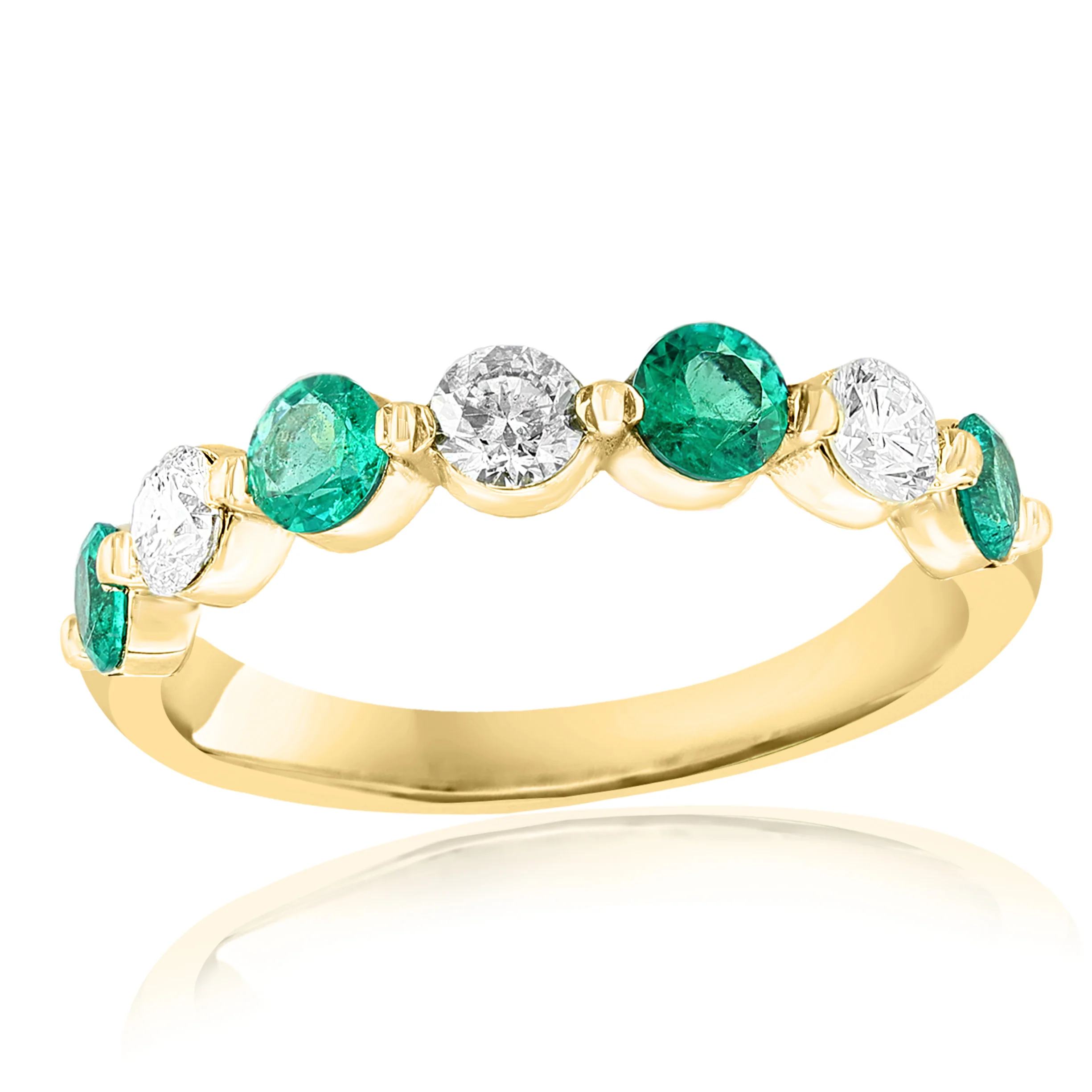 Brown & Co. 18k Yellow Gold Diamond & Colored Gemstone Band