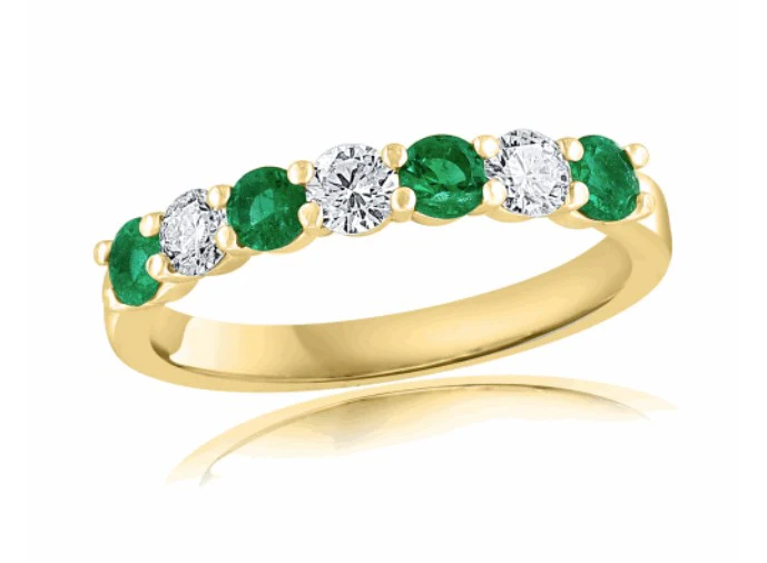 Brown & Co. 18k Yellow Gold Diamond & Colored Gemstone Band