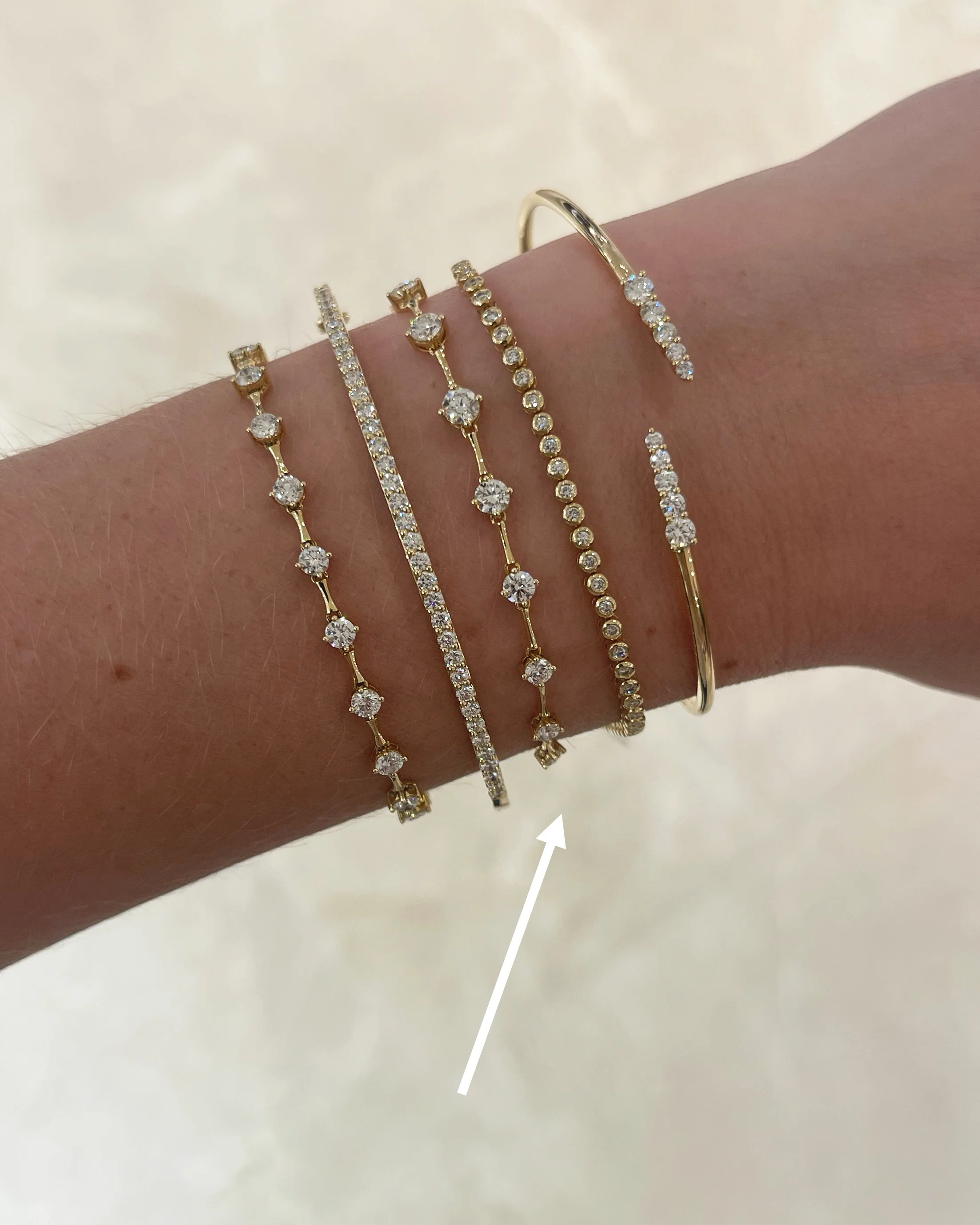Diamond Station Bolo Bracelet, 1.22ctw - Image 3
