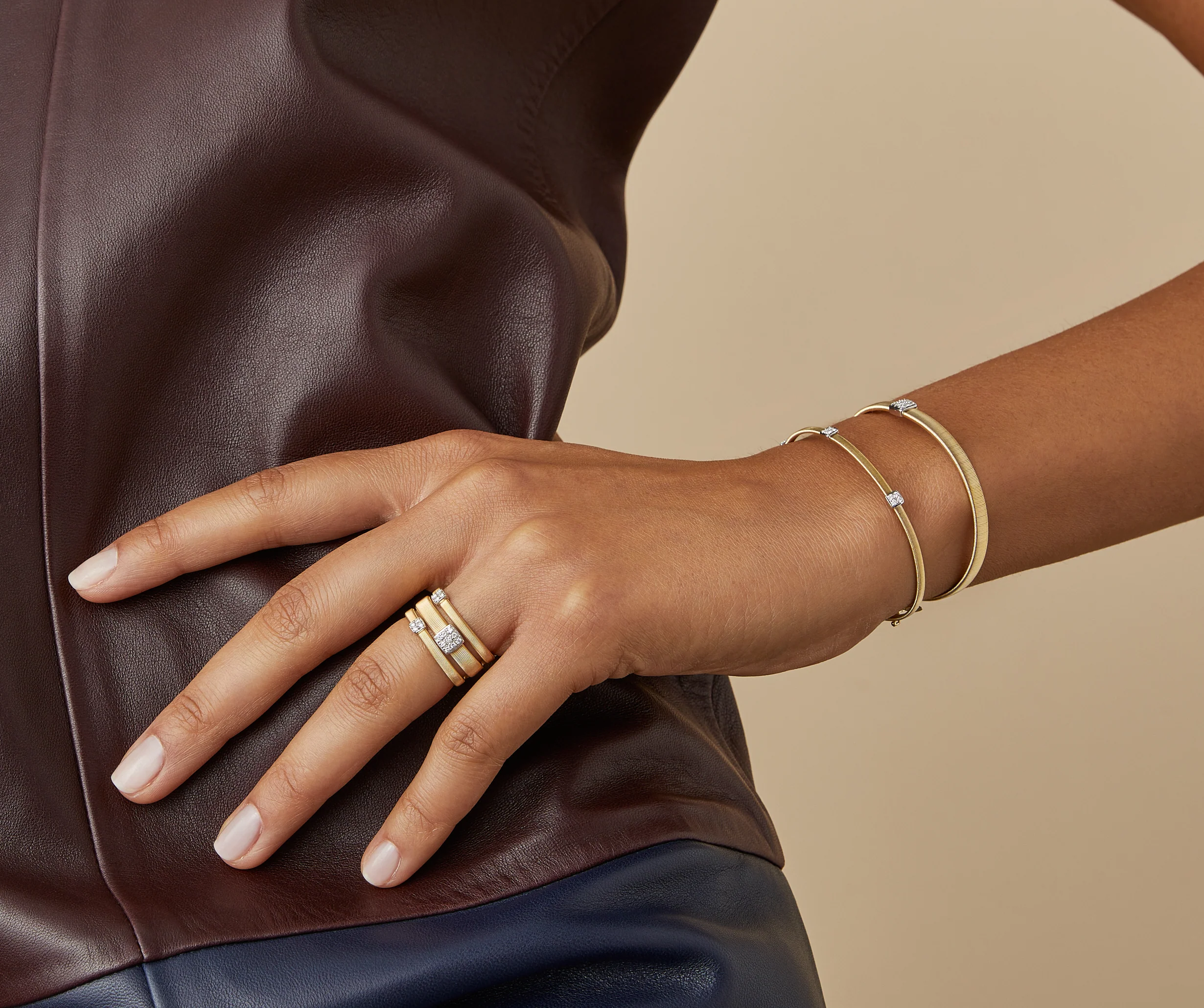 Coil Bangle with Diamond Stations, 0.08ctw - Image 4