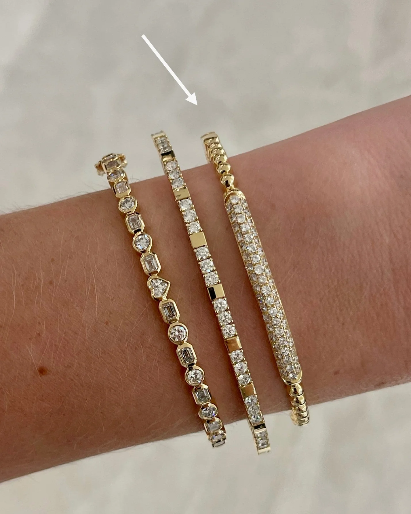 Pavé Diamond Bangle, 1.06ctw - Image 3