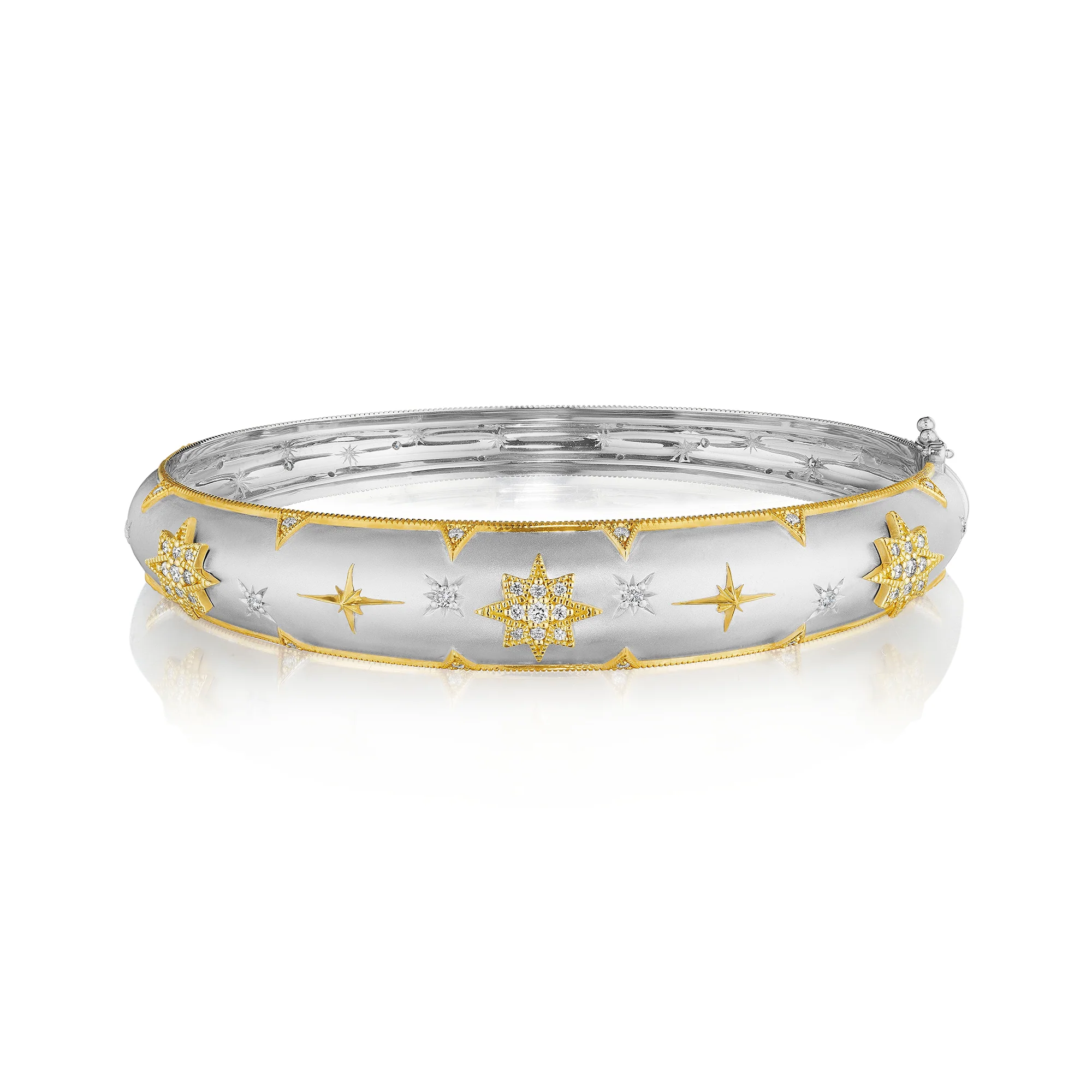 18k White Gold Celestial Dreams Bangle