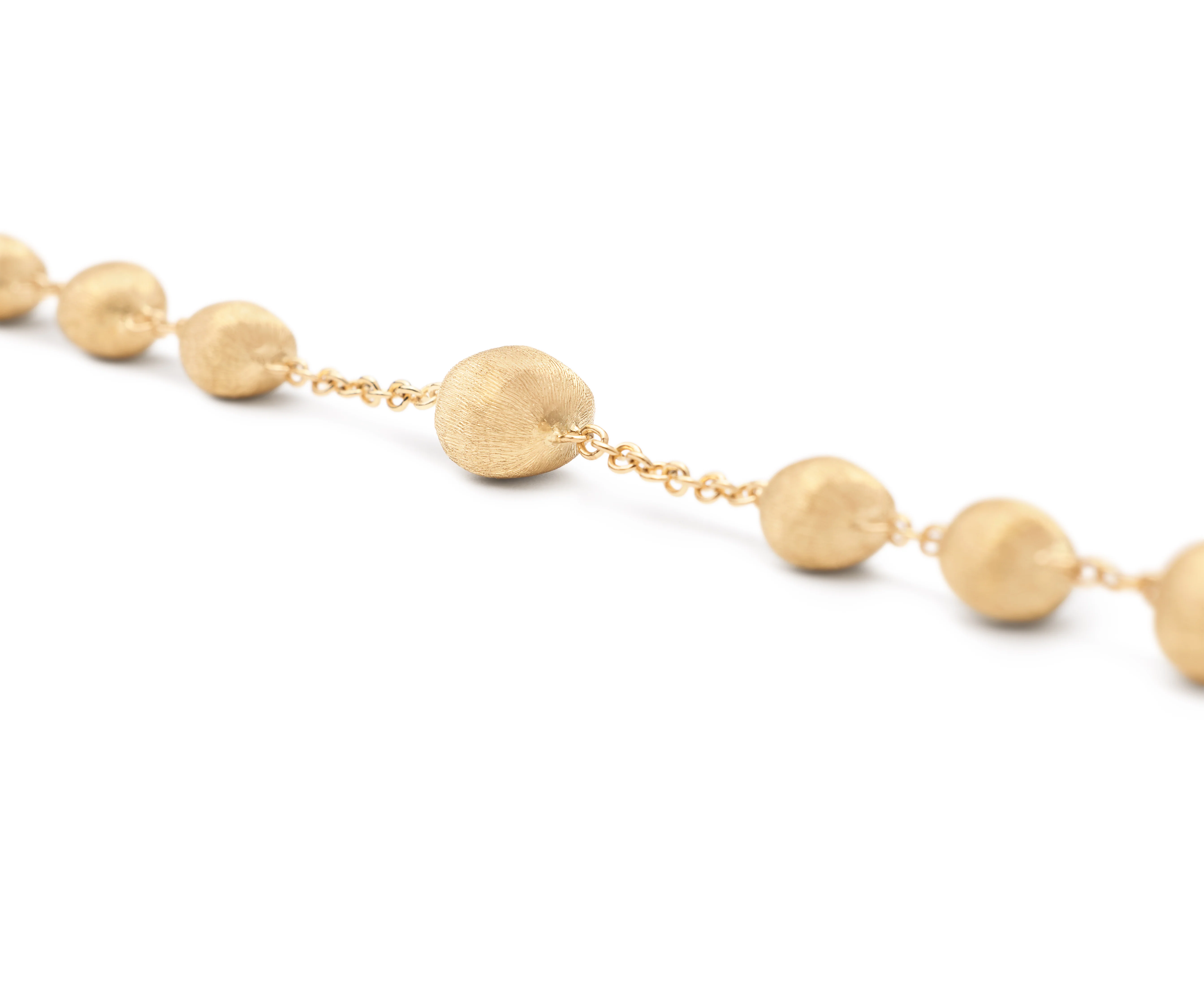 18k Yellow Gold Africa Beaded Station Bracelet - Image 2