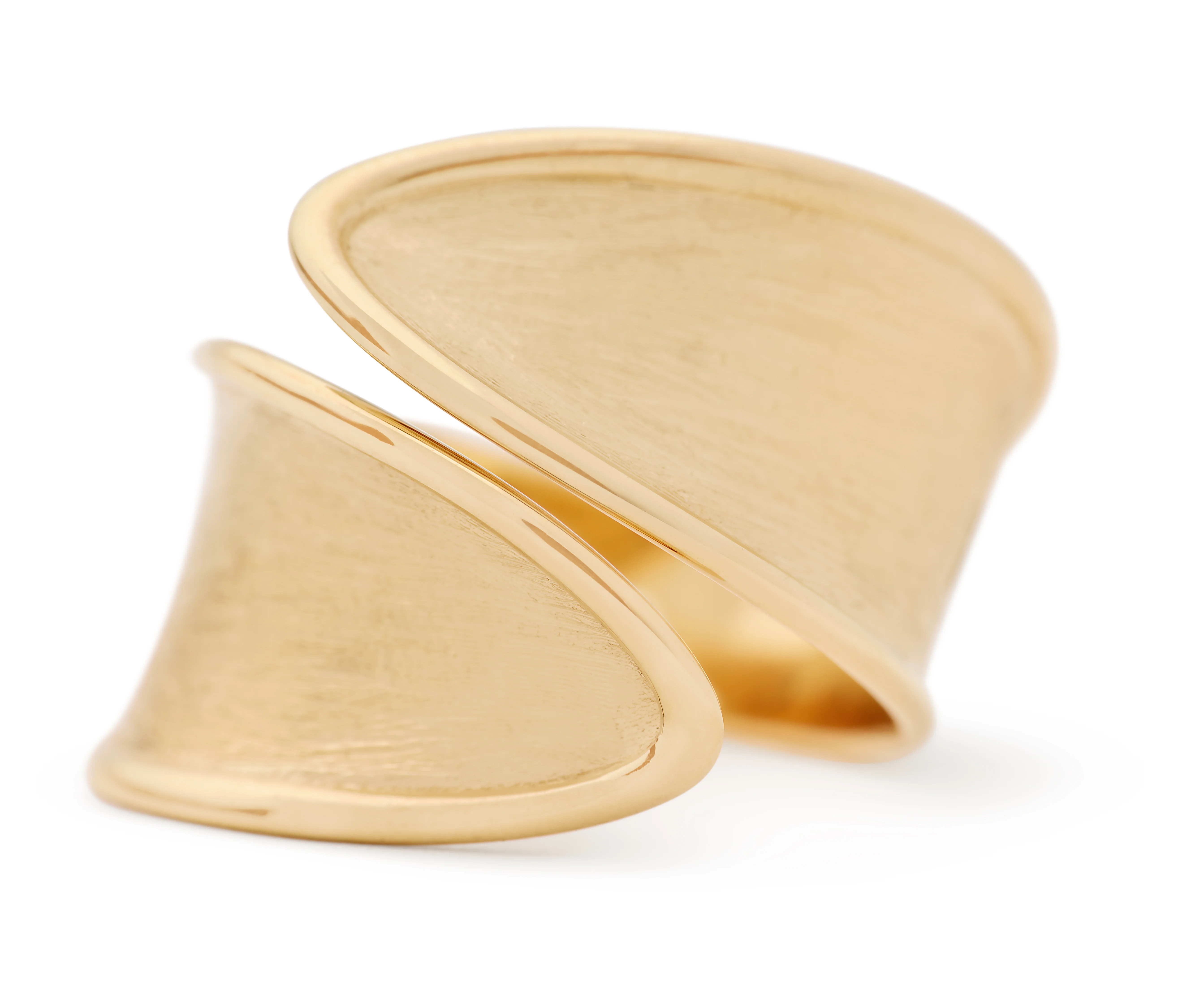 18k Yellow Gold Lunaria Twist Ring - Image 2