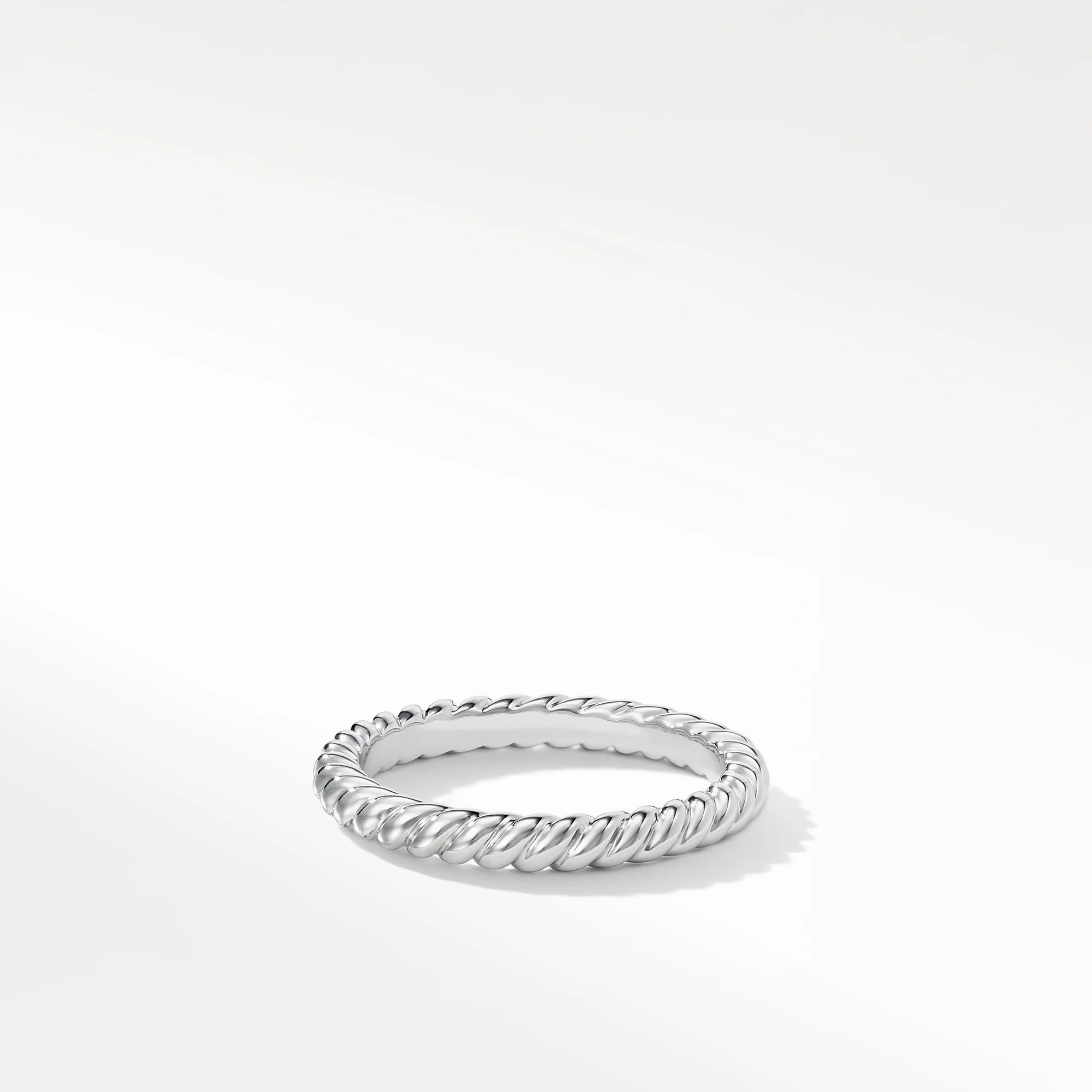 David Yurman Cable Band Ring In Platinum, 2.45mm