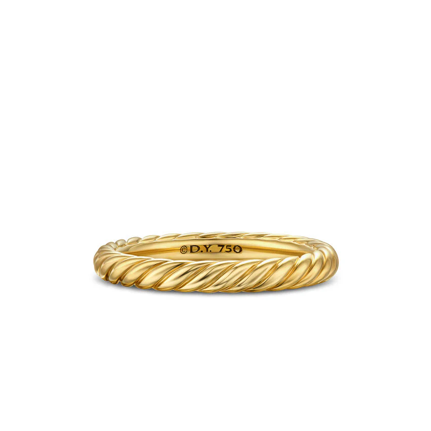 David Yurman Cable Band Ring In 18k Yellow Gold, 2.8mm