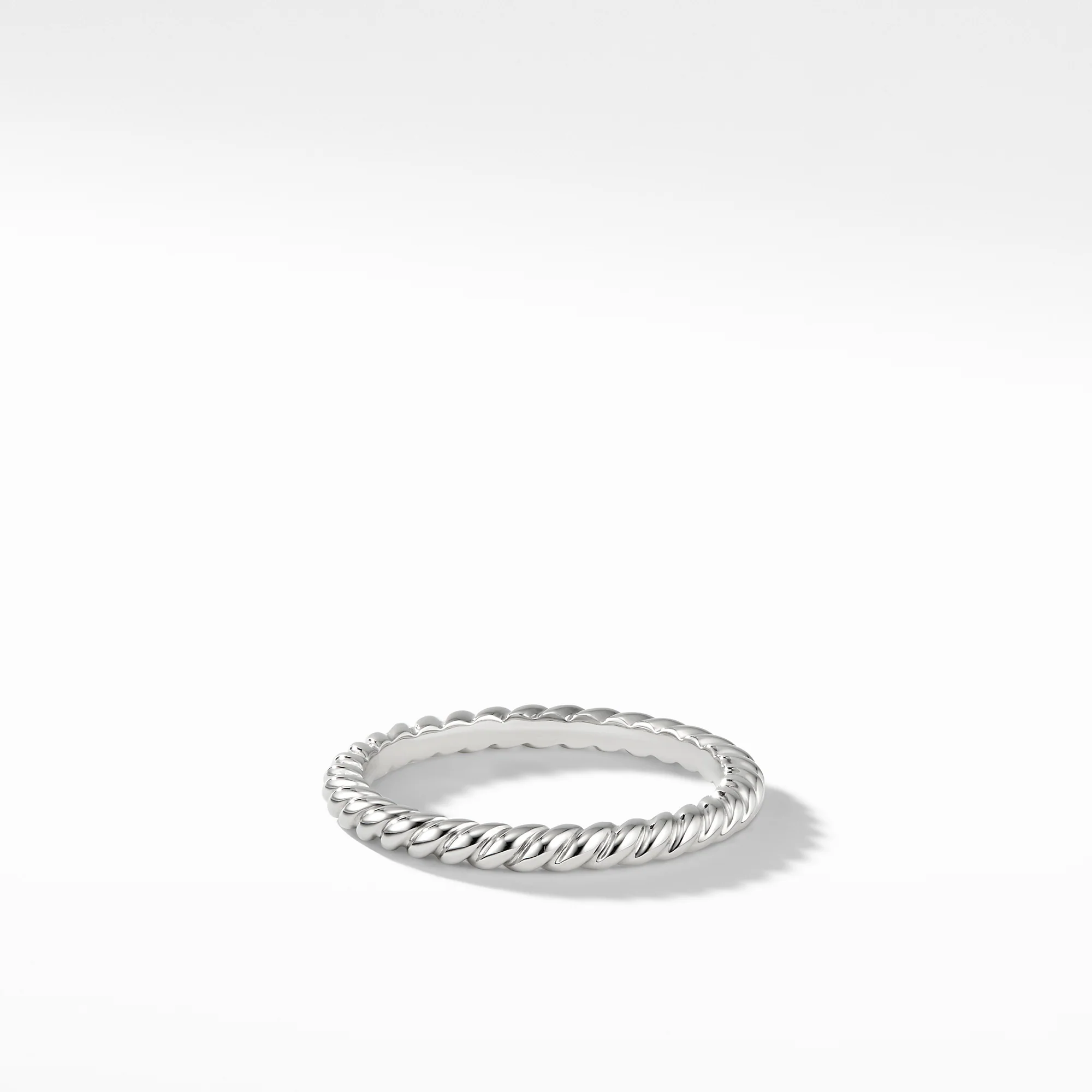 David Yurman Cable Band Ring In Platinum, 2mm