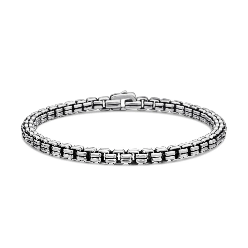David Yurman Double Box Chain Bracelet In Sterling Silver, 4mm