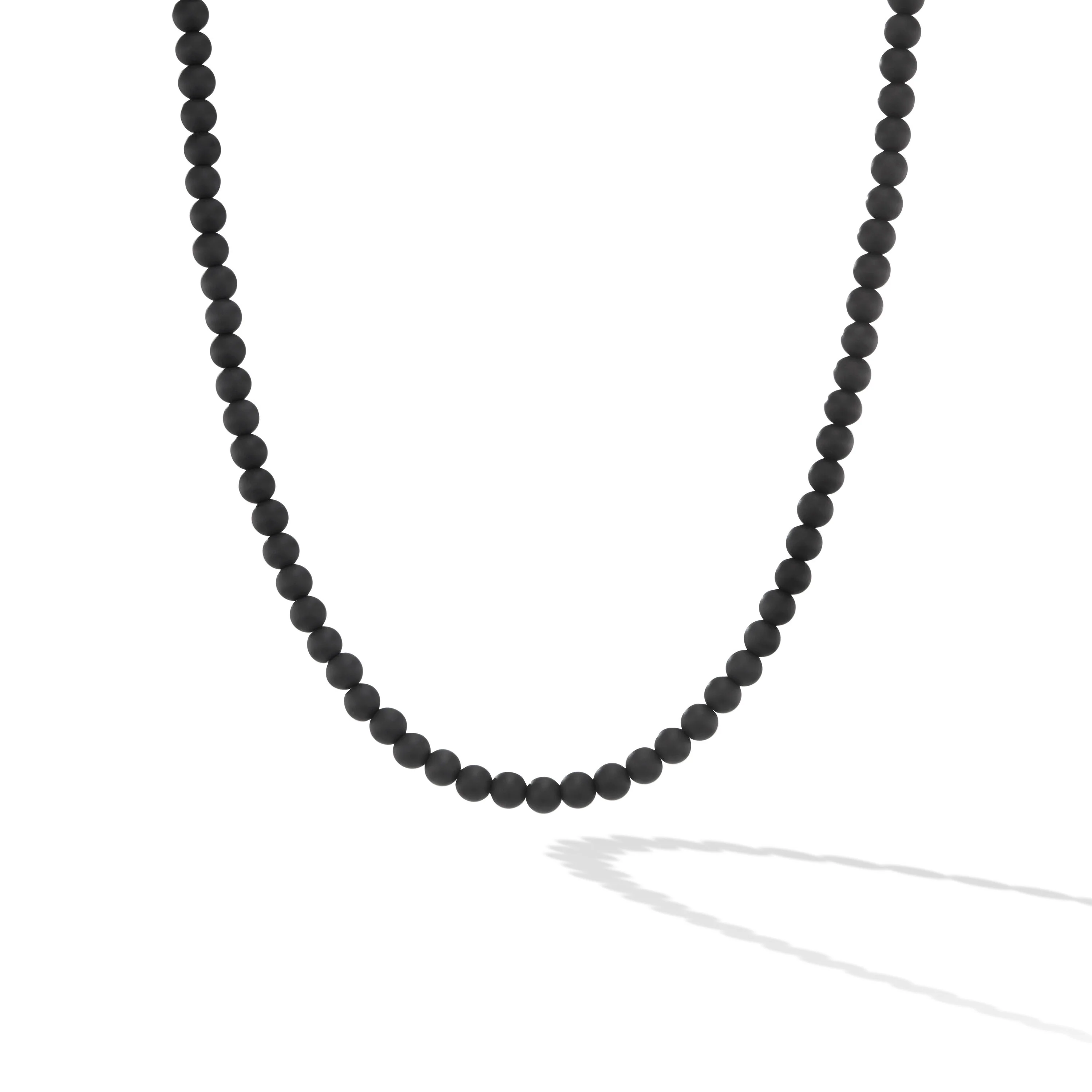David Yurman Spiritual Beads Necklace With Black Onyx And Sterling Silver, 5mm