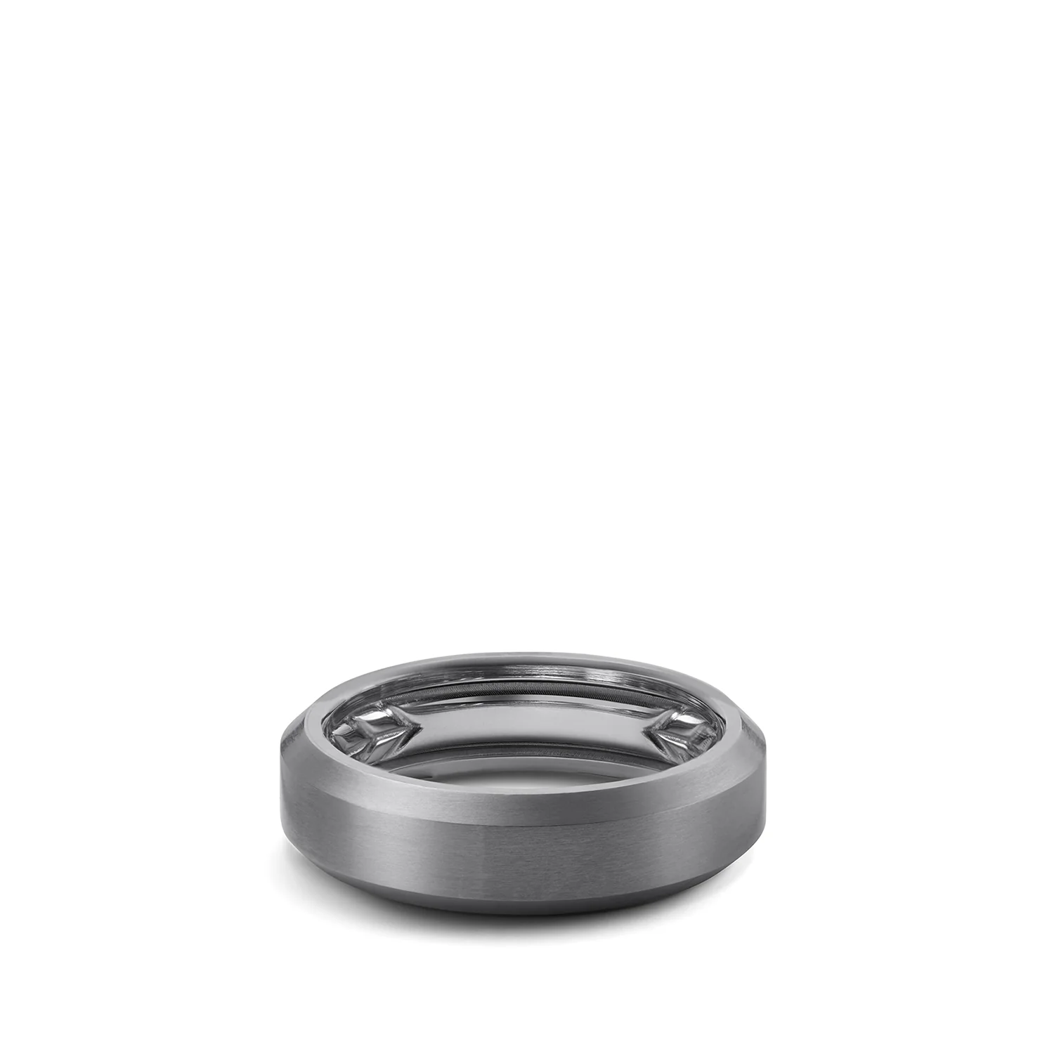David Yurman Beveled Band Ring In Grey Titanium, 6mm