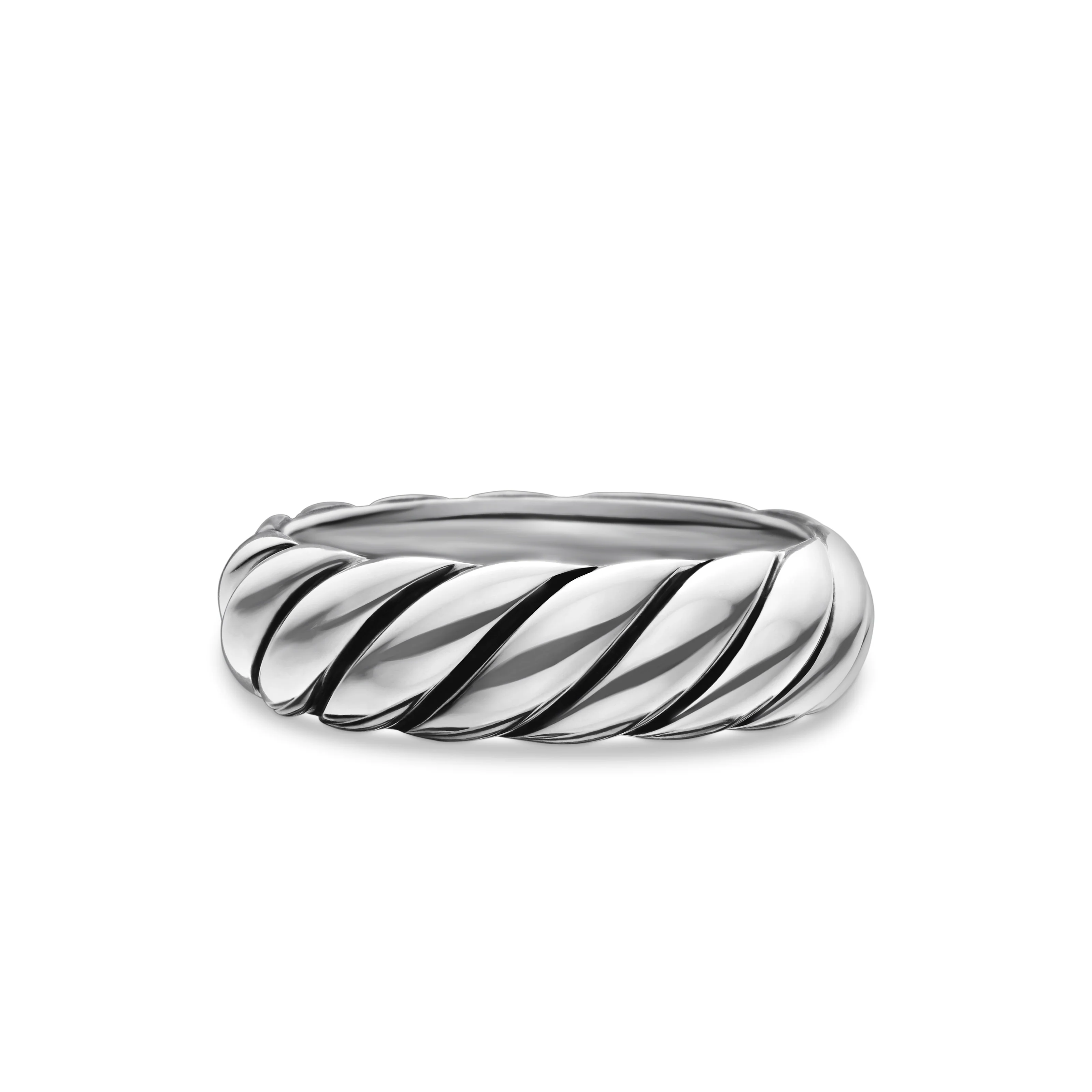 David Yurman Sculpted Cable Band Ring In Sterling Silver, 6mm