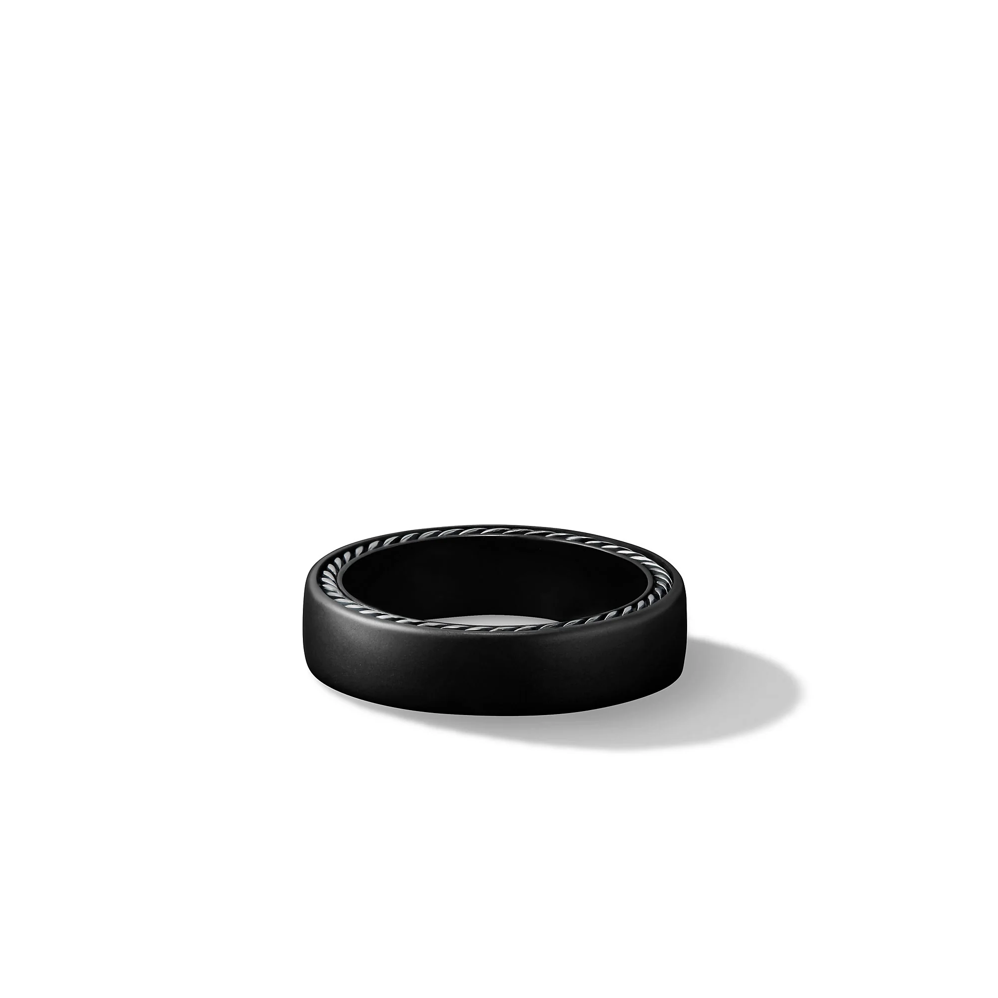David Yurman Streamline® Band Ring In Black Titanium, 6mm