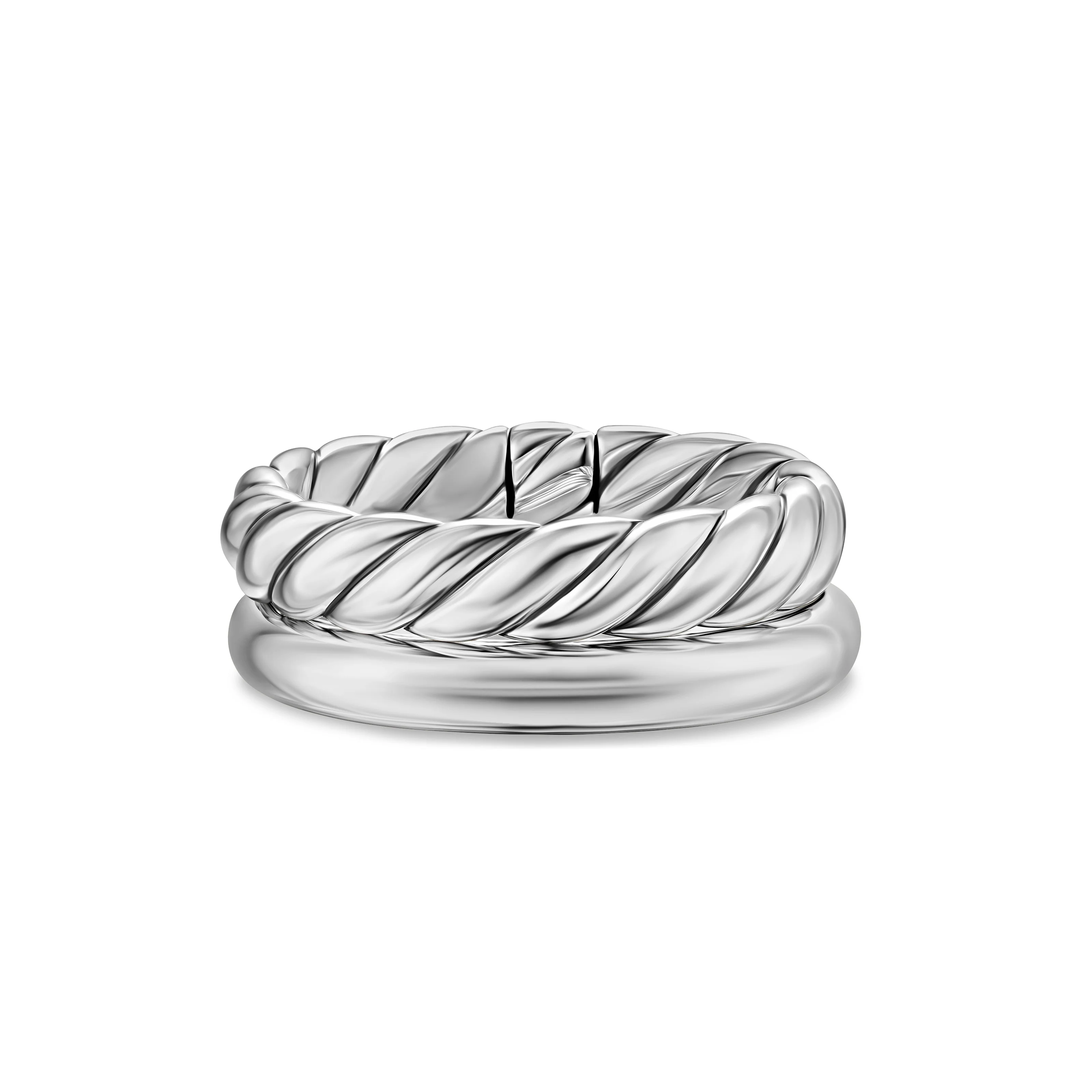 David Yurman Mercer® Two Row Ring In Sterling Silver, 8mm