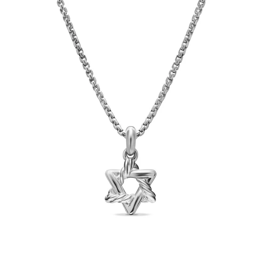 David Yurman Star Of David Pendant Necklace In Sterling Silver, 9.6mm
