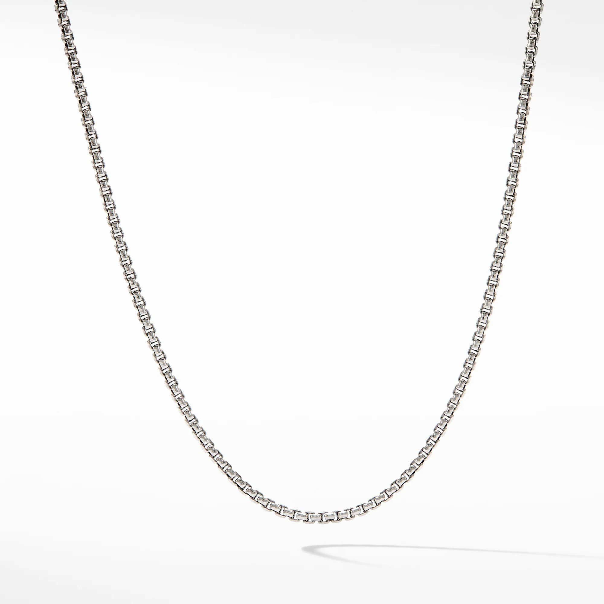 David Yurman Box Chain Necklace In Sterling Silver With 14k Yellow Gold Accent, 1.7mm