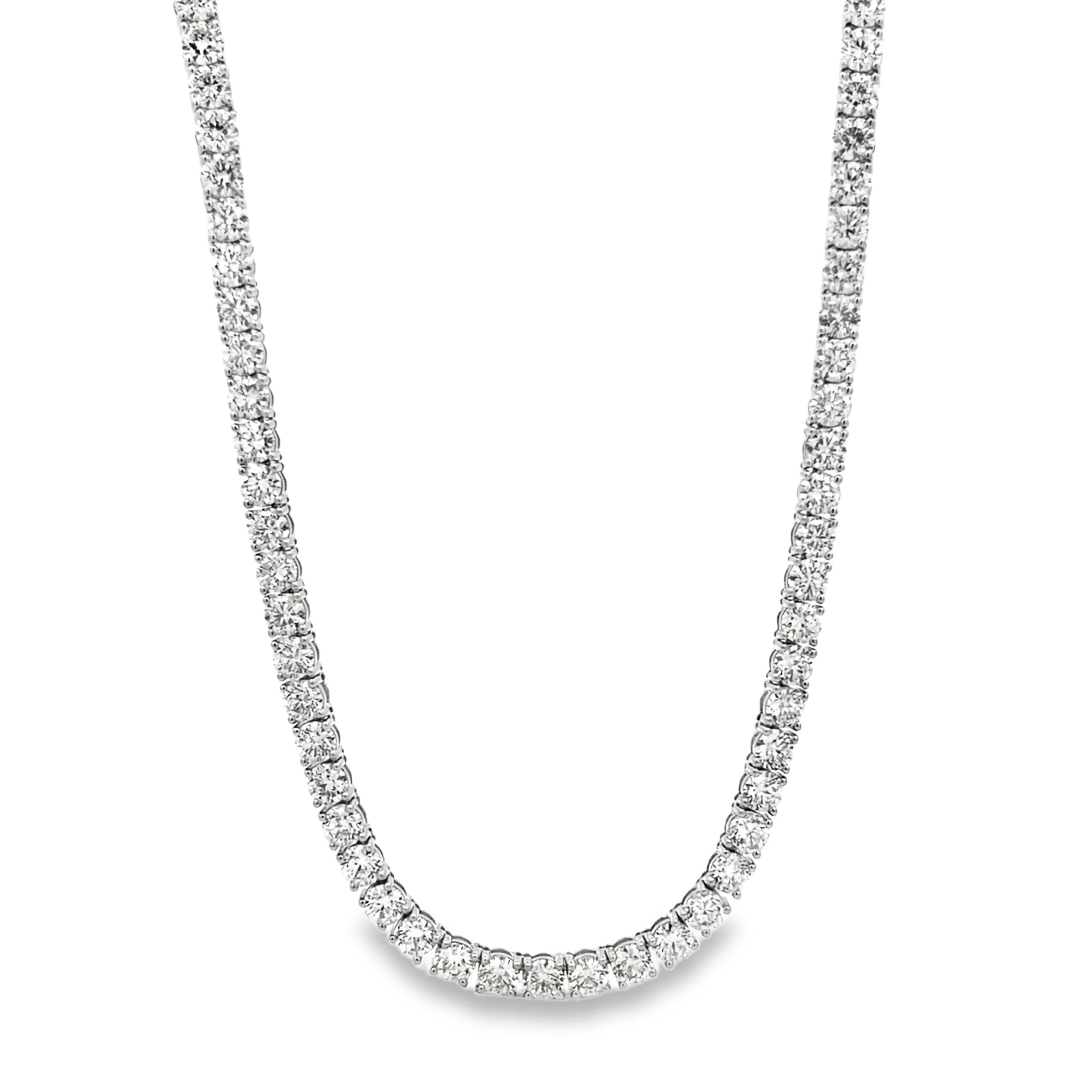 Brown & Co. 18k White Gold 29.60ct Diamond Tennis Necklace