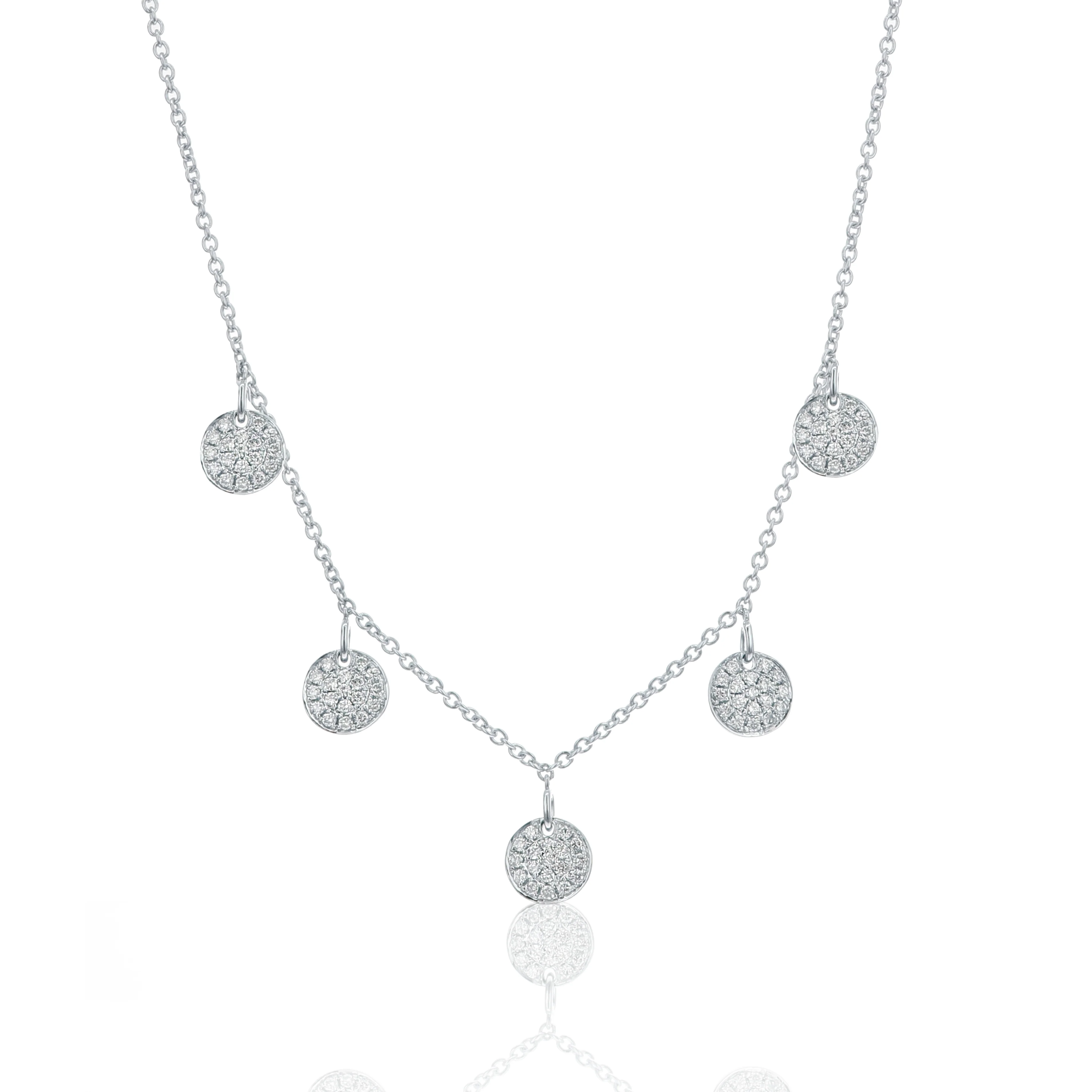 Brown & Co. 18k White Gold 5-Station Diamond Necklace
