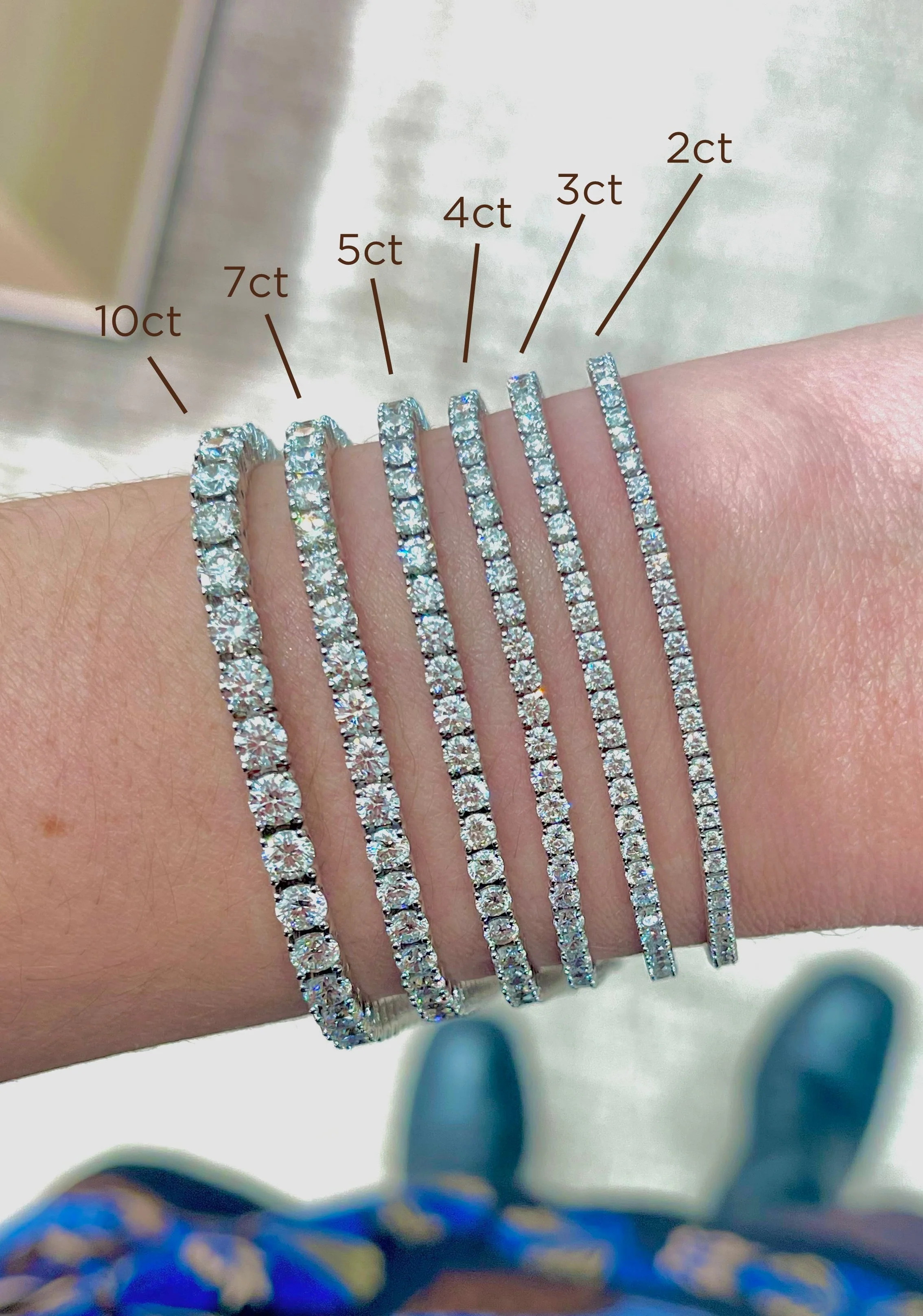 Brown & Co. 18k White Gold 7ct Diamond Tennis Bracelet - Image 2
