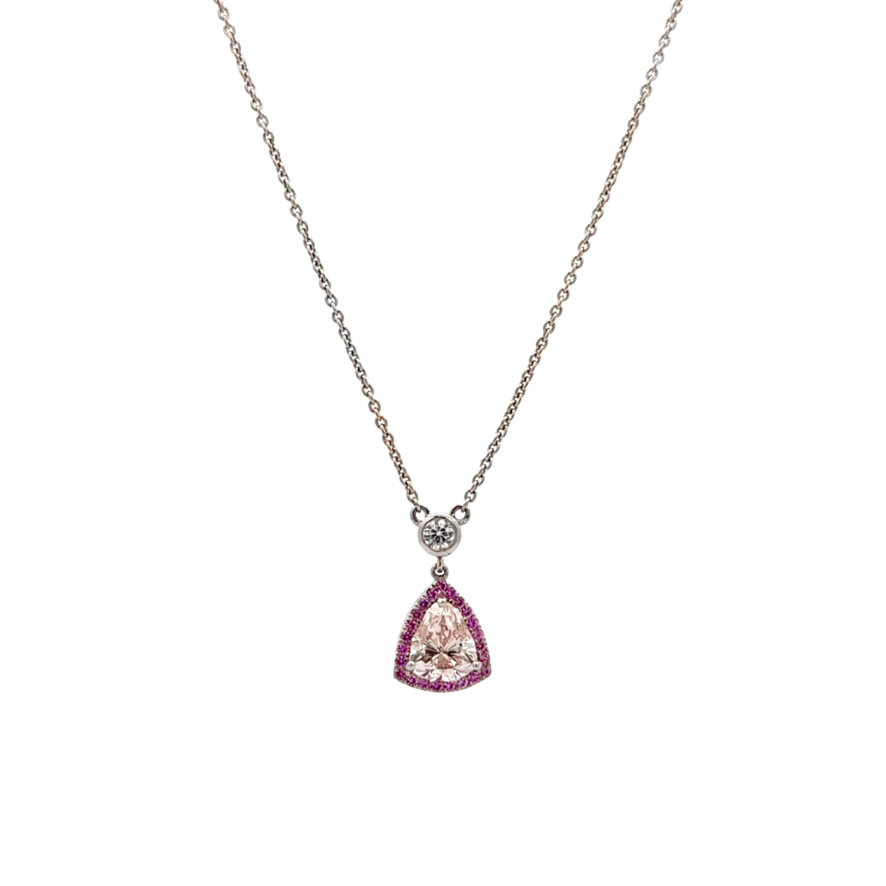 Brown & Co. 18k White Gold Colored Diamond Pendant