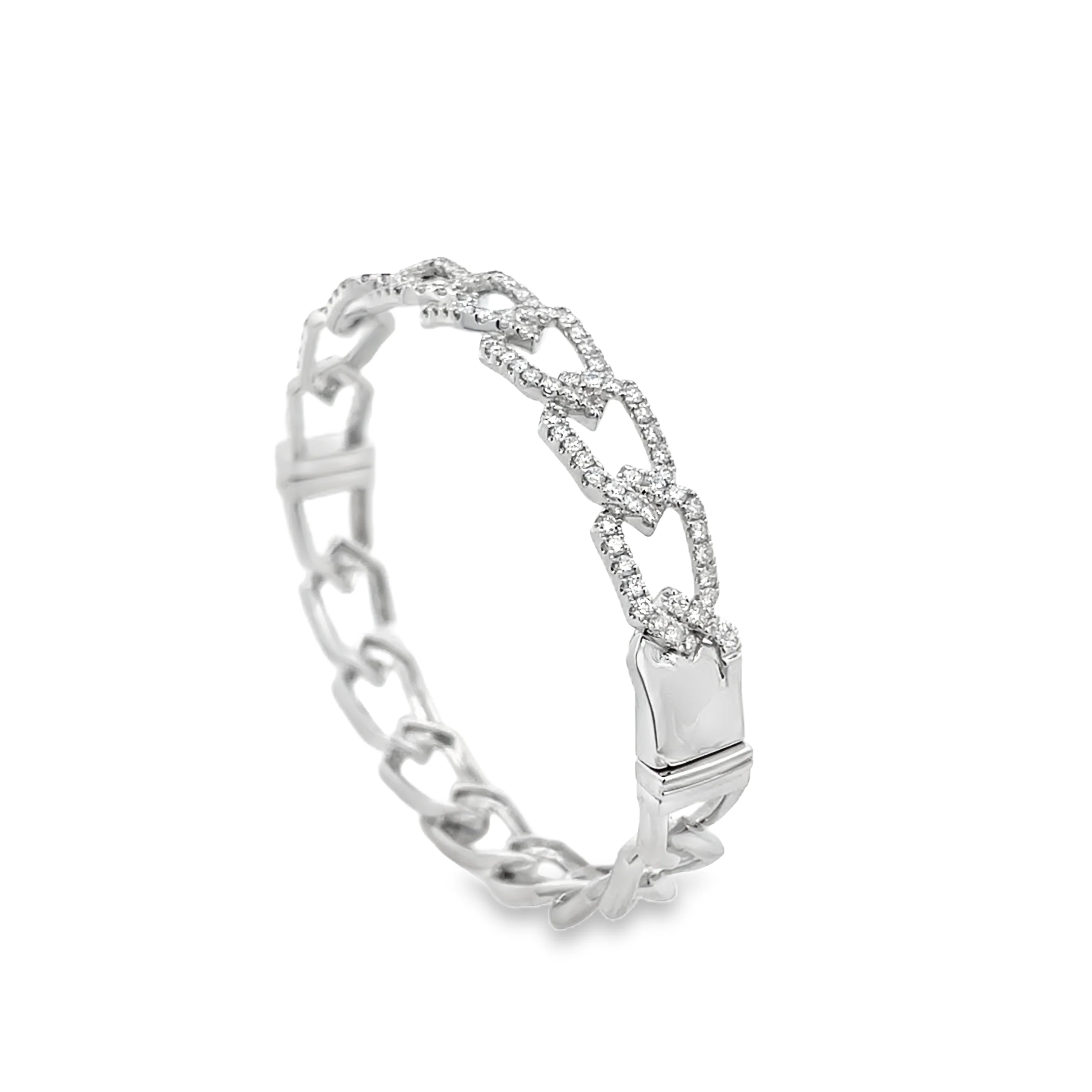 Brown & Co. 18k White Gold Diamond Bangle
