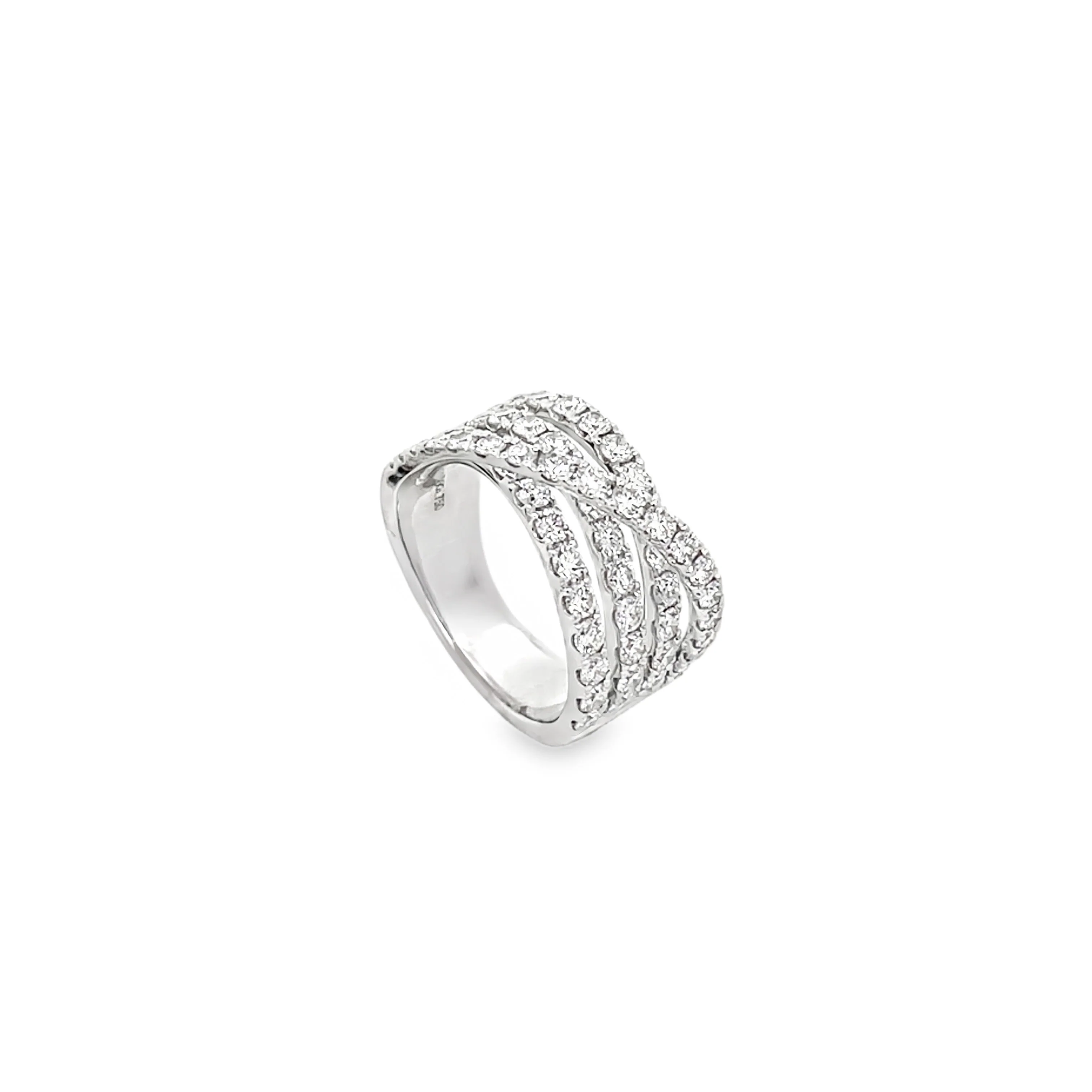 Brown & Co. 18k White Gold Diamond Crossover Ring