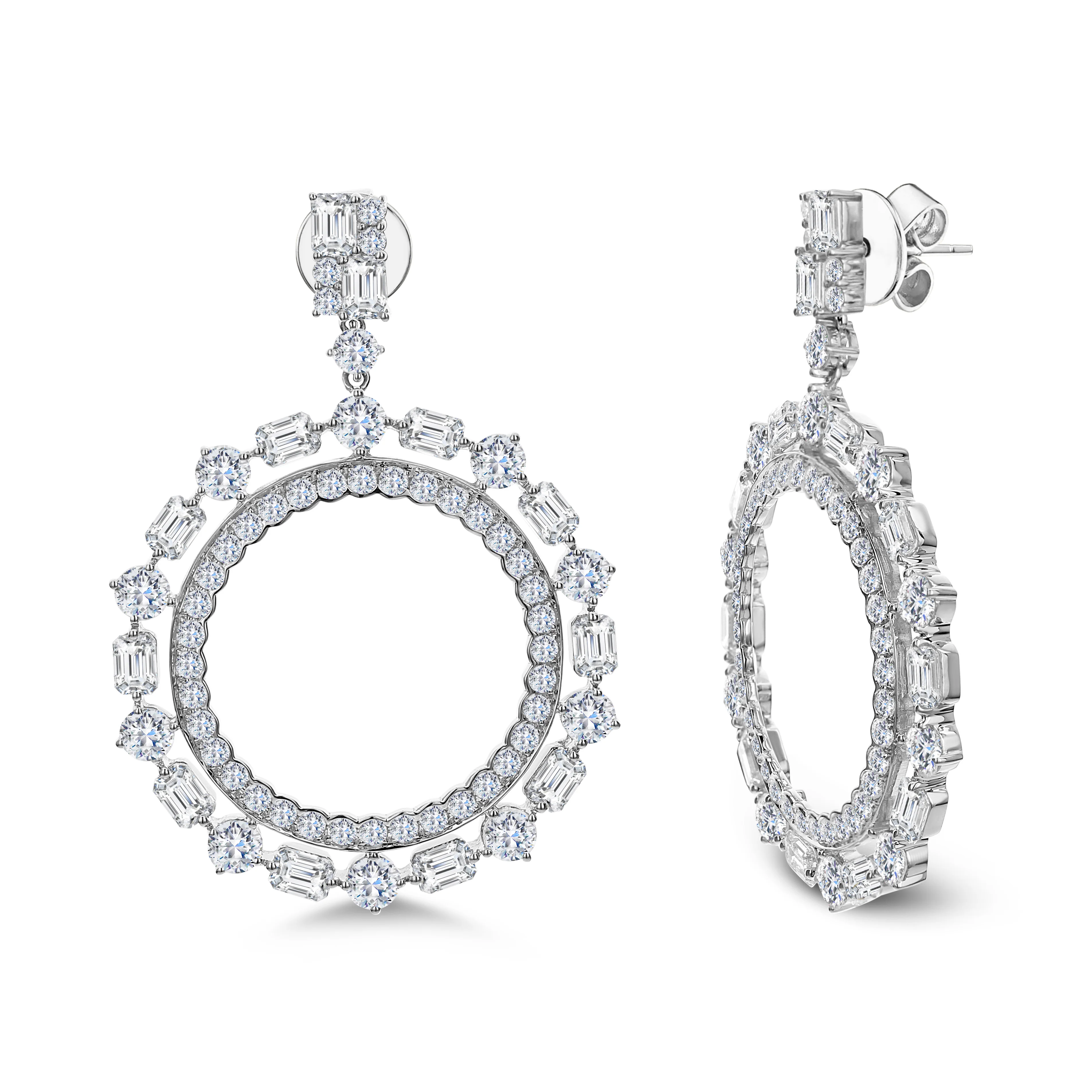 Brown & Co 18k White Gold Diamond Drop Earrings