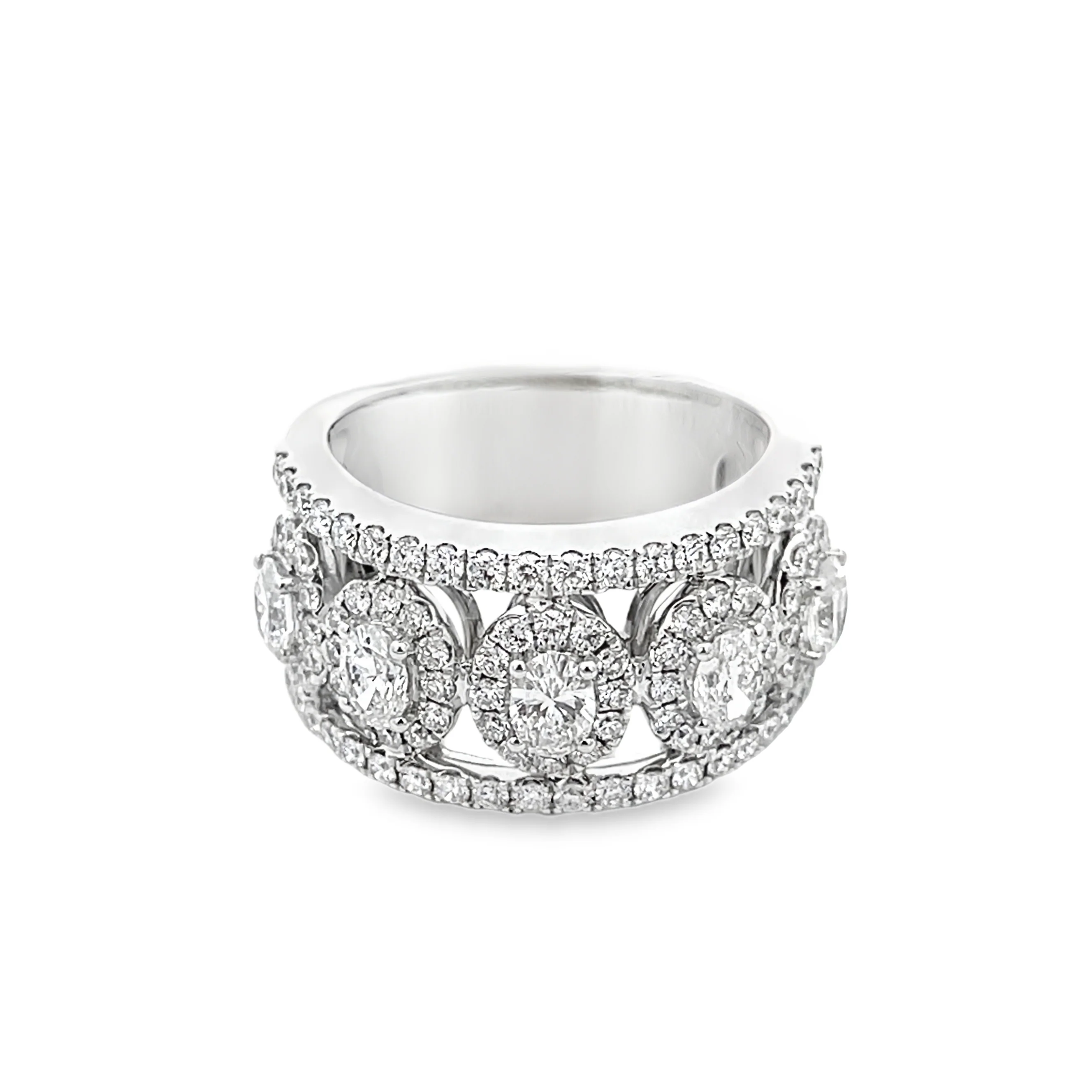 BROWN & CO. 18K WHITE GOLD DIAMOND RING - Image 2