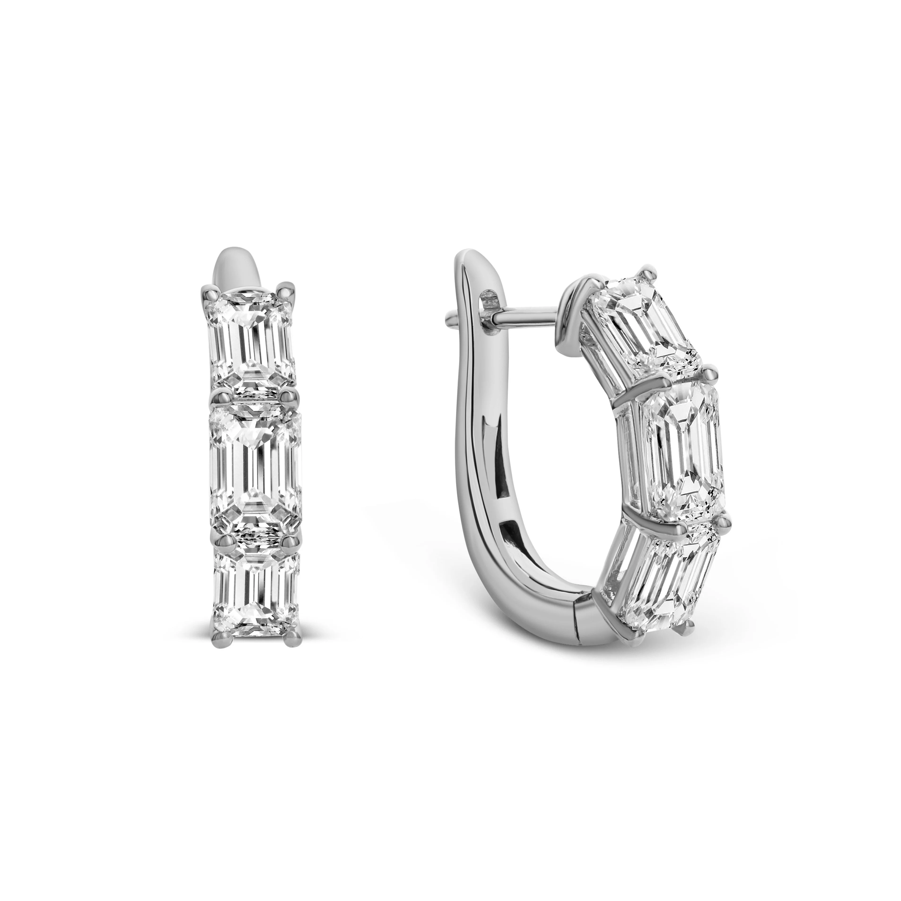 Brown & Co. 18k White Gold 1.05ct Diamond Hoop Earrings