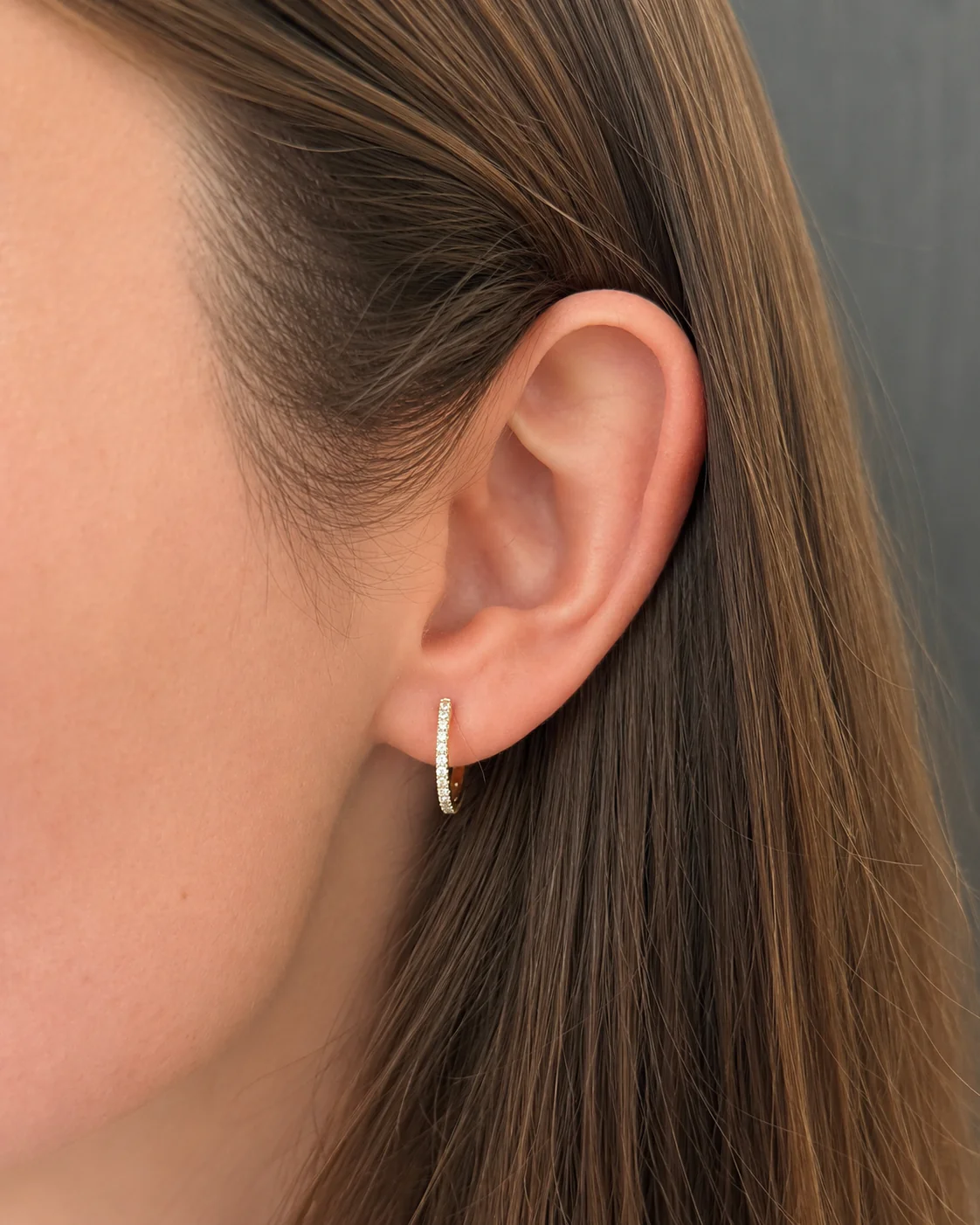 Diamond Hoop Earrings, 0.25ctw - Image 2