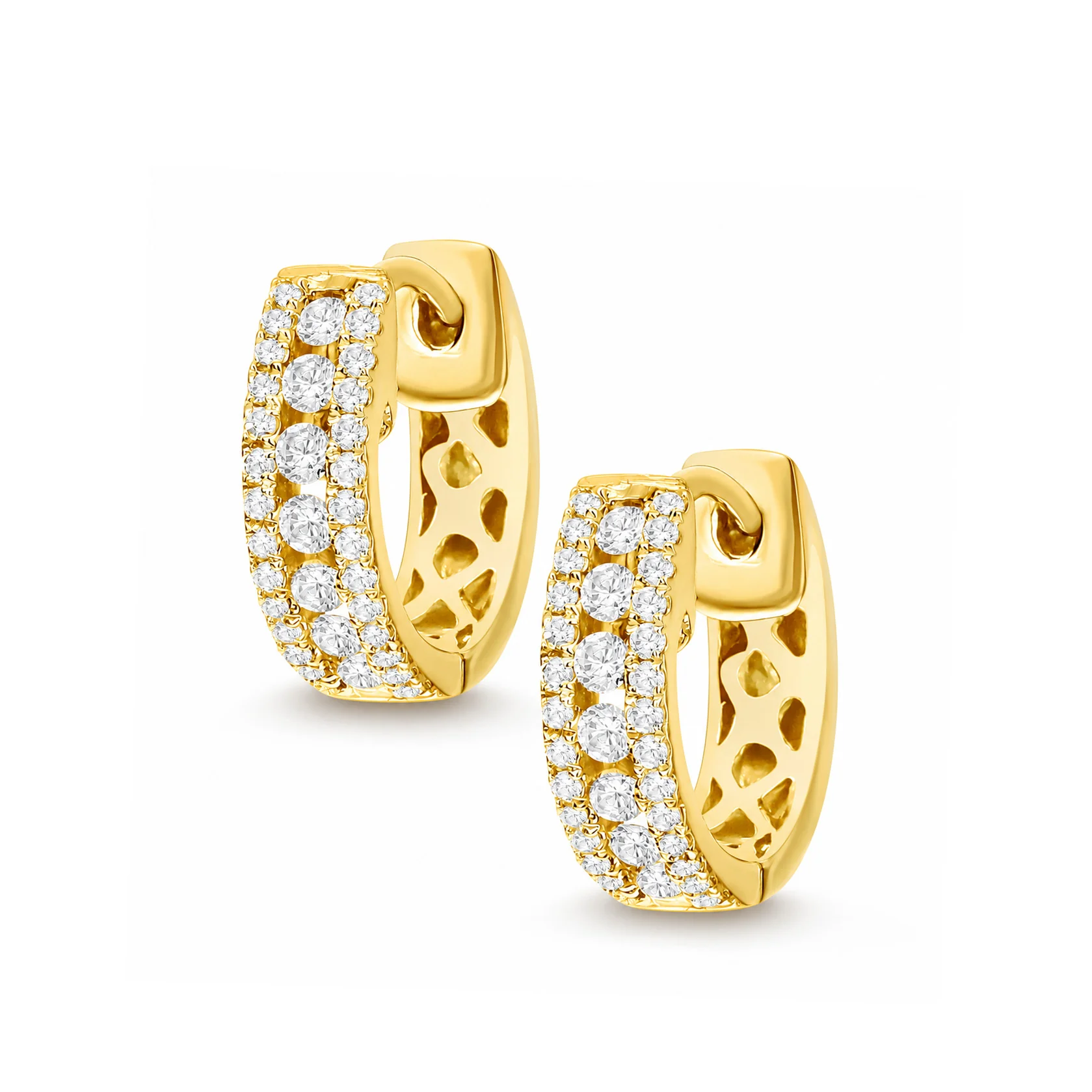 Brown & Co. 18K Yellow Gold 0.50ct Diamond Hoop Earrings