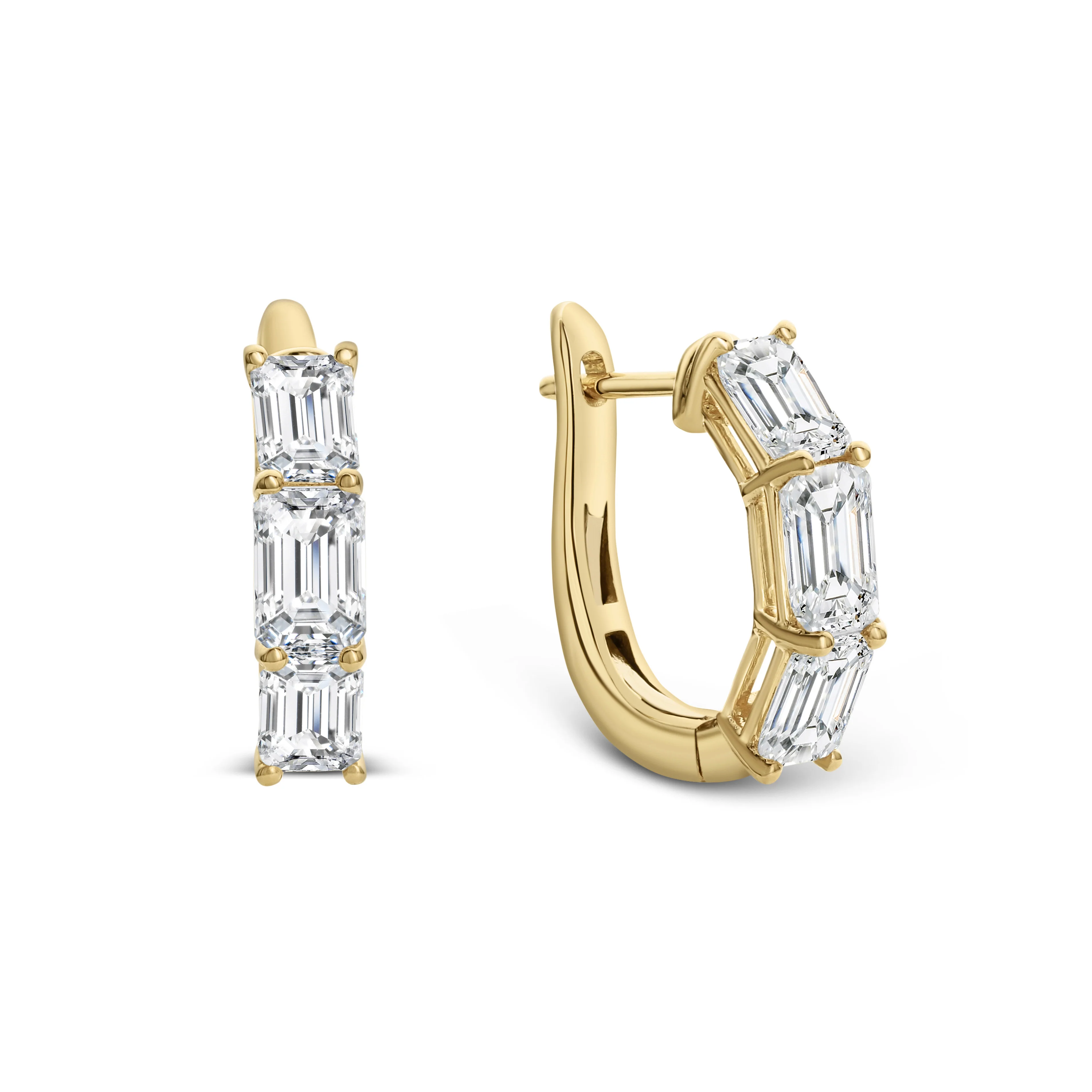 Brown & Co. 18k Yellow Gold 1.05ct Emerald Cut Diamond Earrings