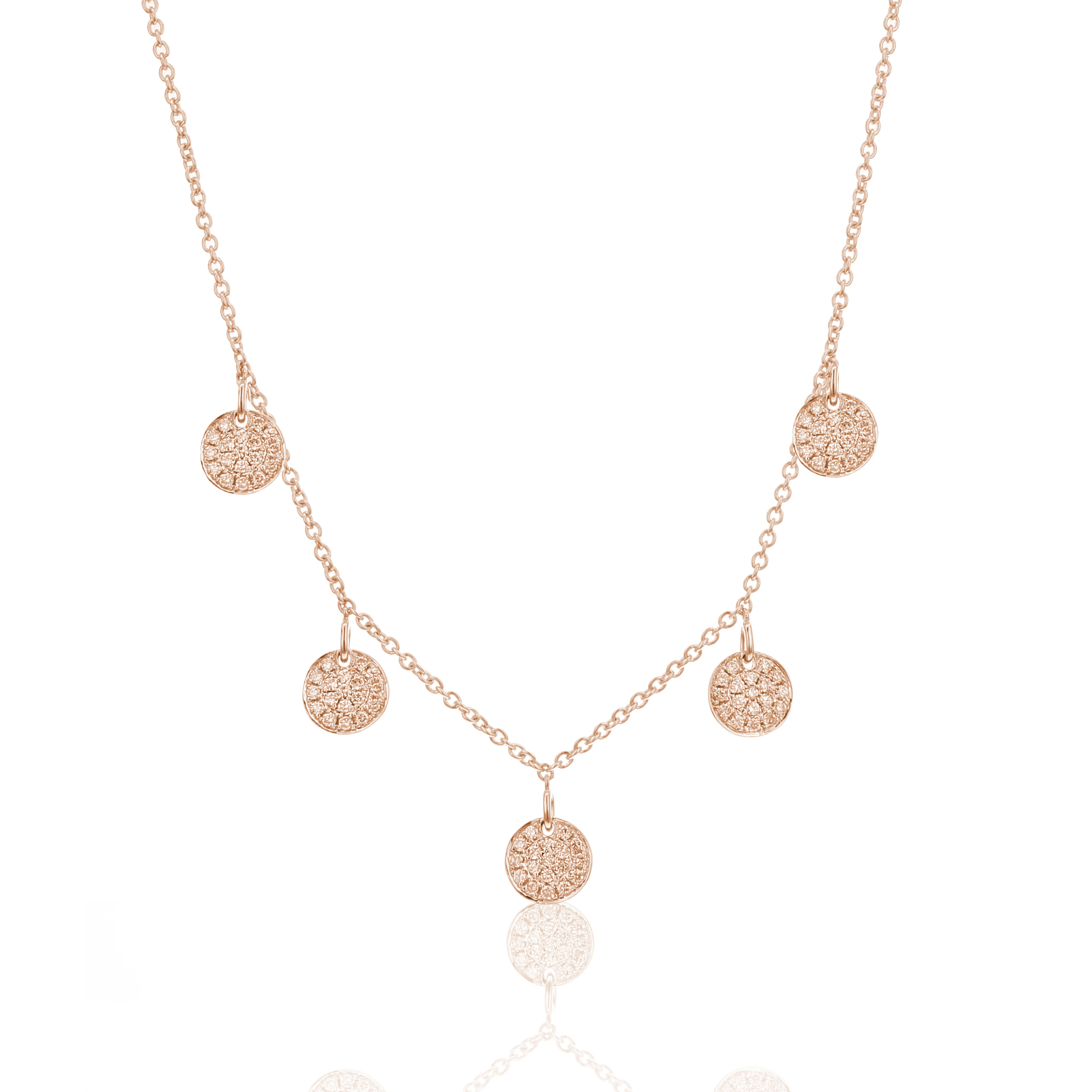 Brown & Co. 18k Yellow Gold 5-Station Diamond Necklace