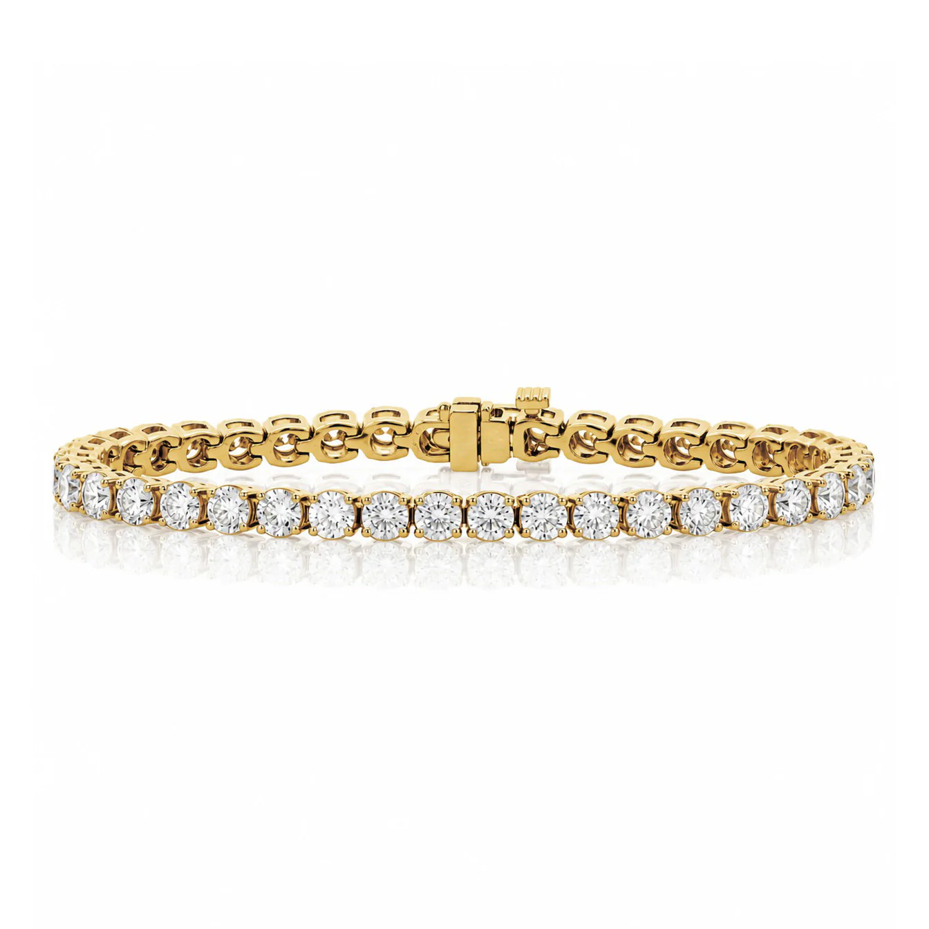 Brown & Co. 18k Yellow Gold 7.89ct Diamond Tennis Bracelet