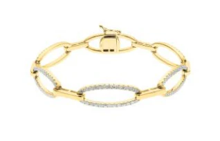 Brown & Co. 18k Yellow Gold Diamond Link Bracelet