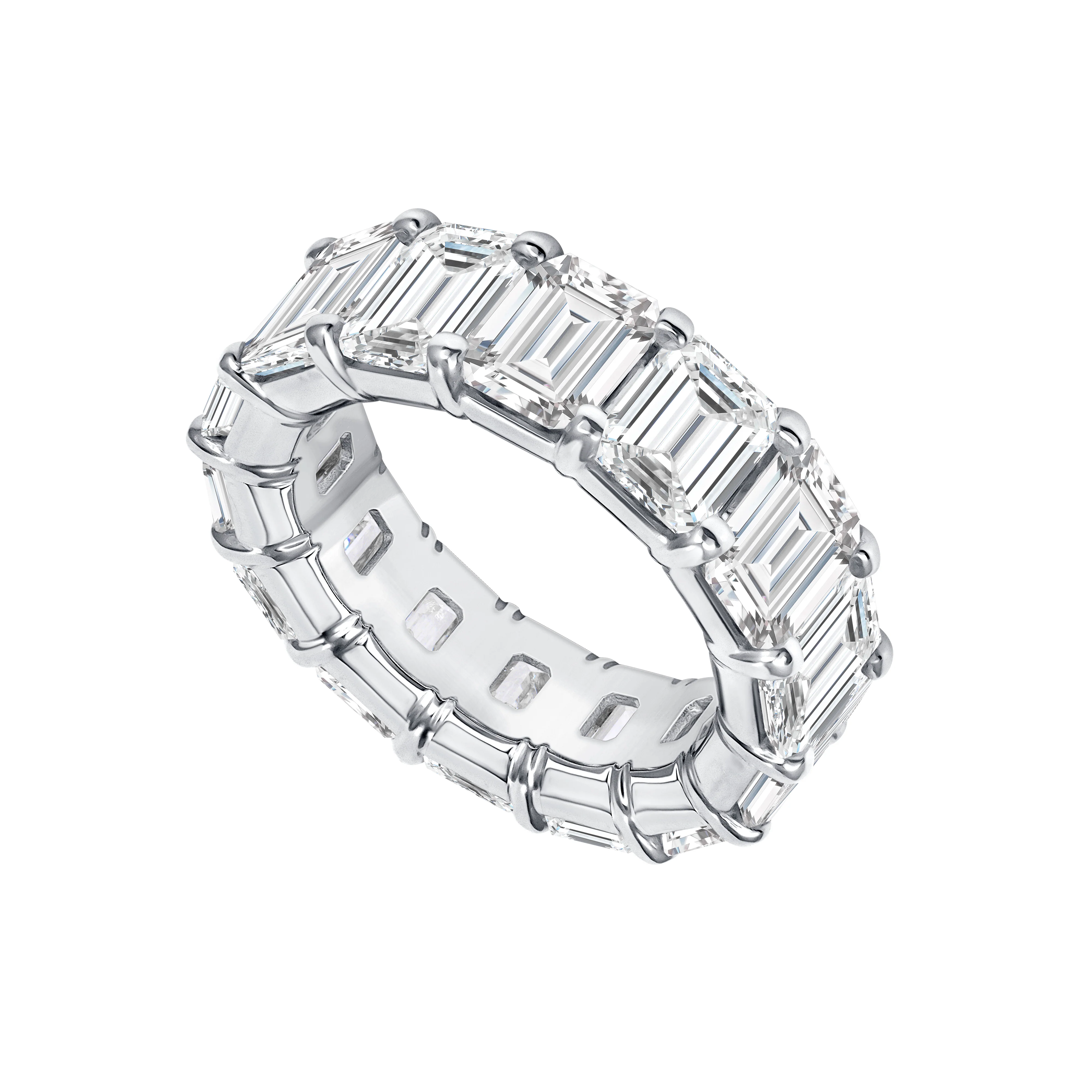 Brown & Co. Platinum Emerald Cut Diamond Eternity Band